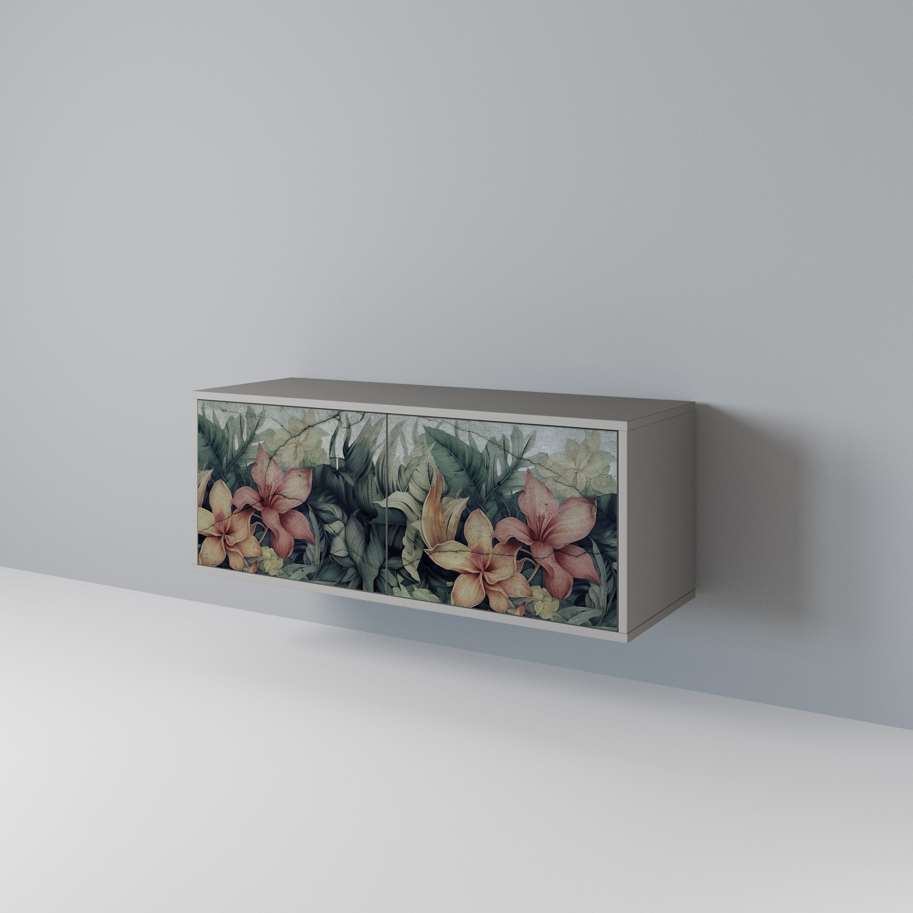 HEAVENLY BLOOM Mueble de TV Compacto de 2 puertas