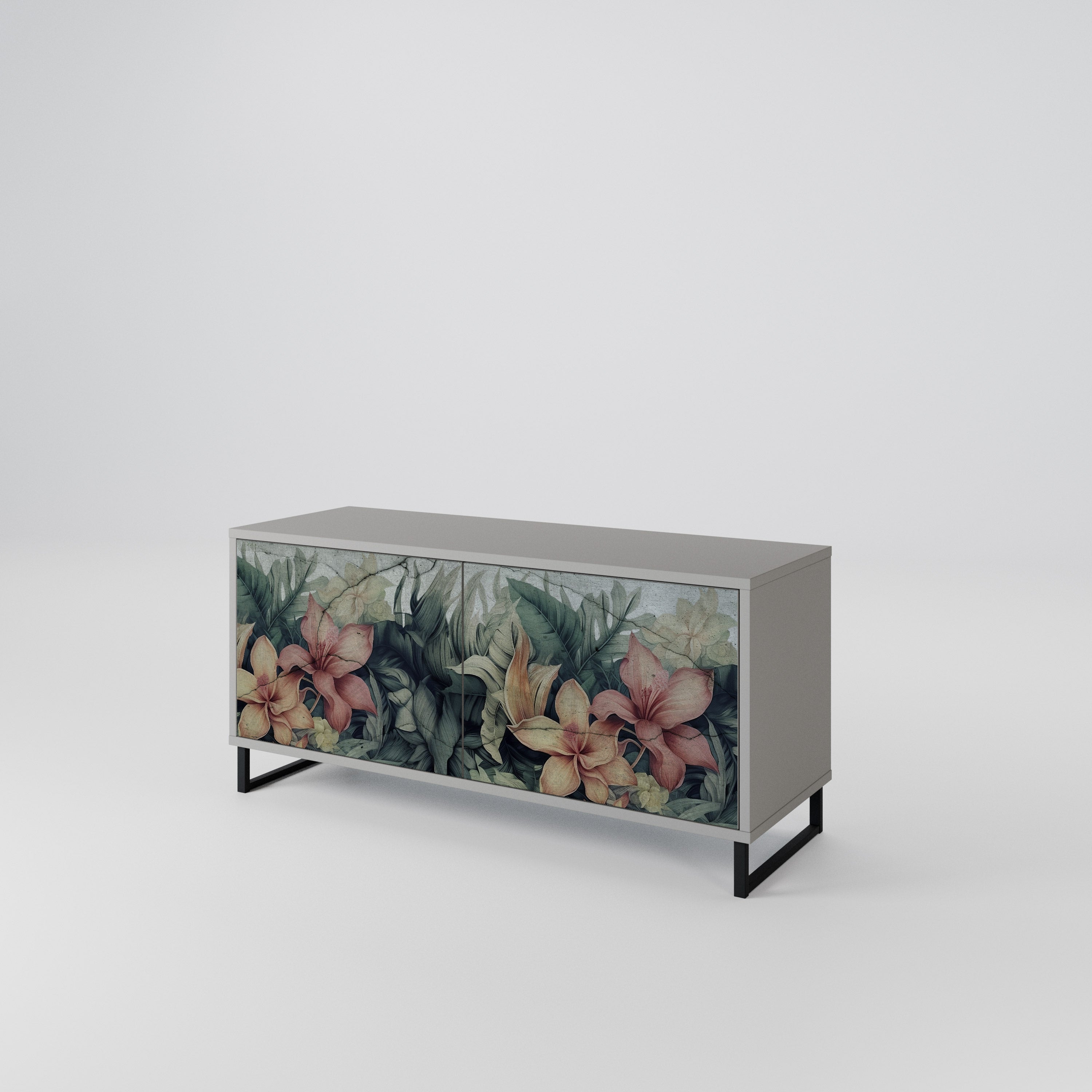 HEAVENLY BLOOM Mueble de TV Compacto de 2 puertas