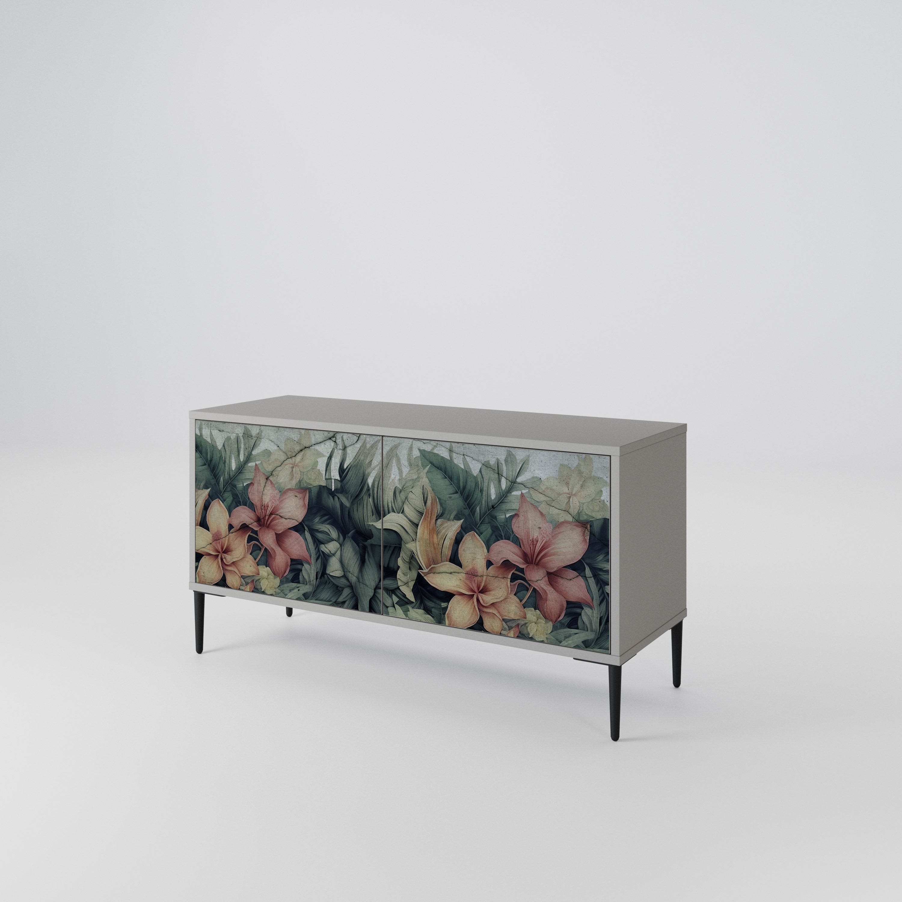 HEAVENLY BLOOM Mueble de TV Compacto de 2 puertas