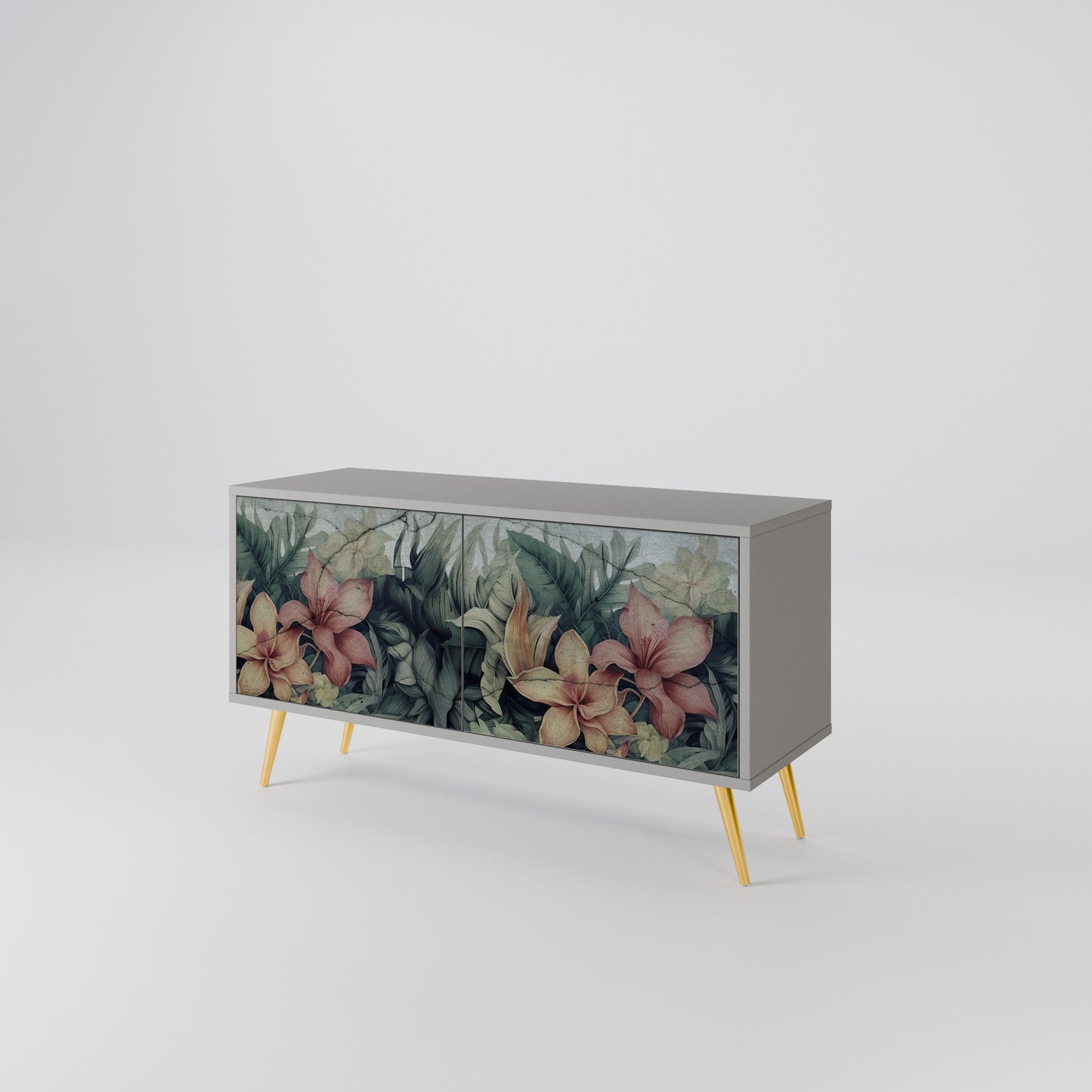 HEAVENLY BLOOM Mueble de TV Compacto de 2 puertas