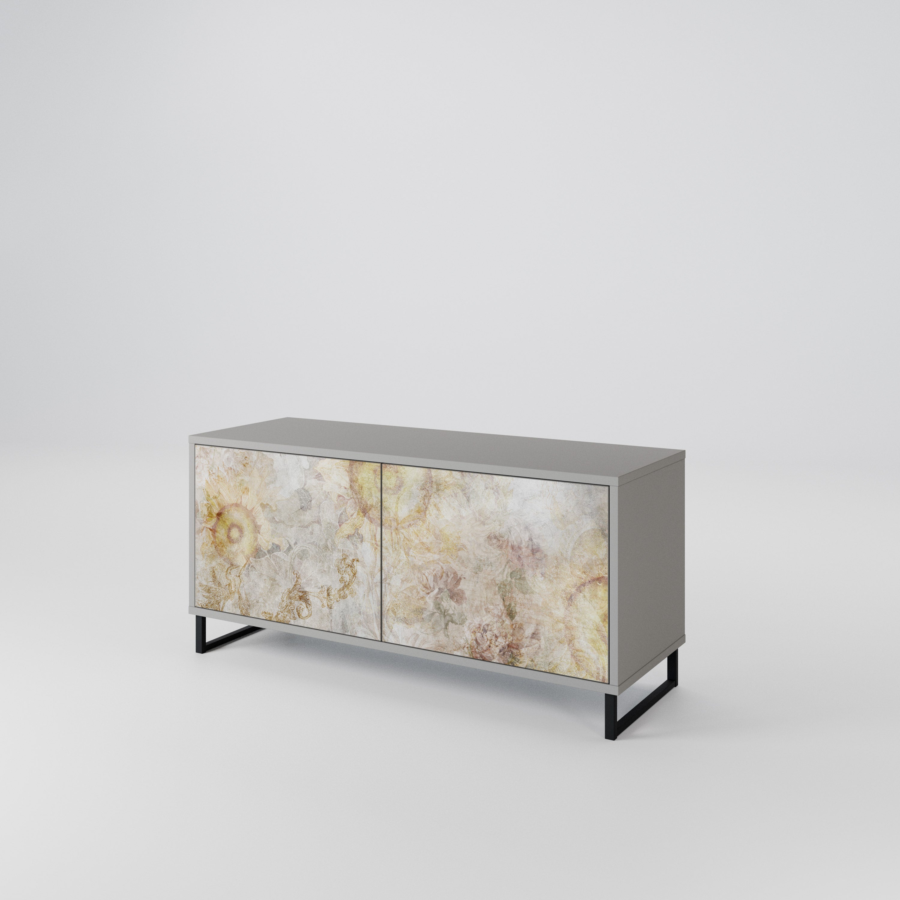 SUNFLOWER BLUR Mueble de TV Compacto de 2 puertas