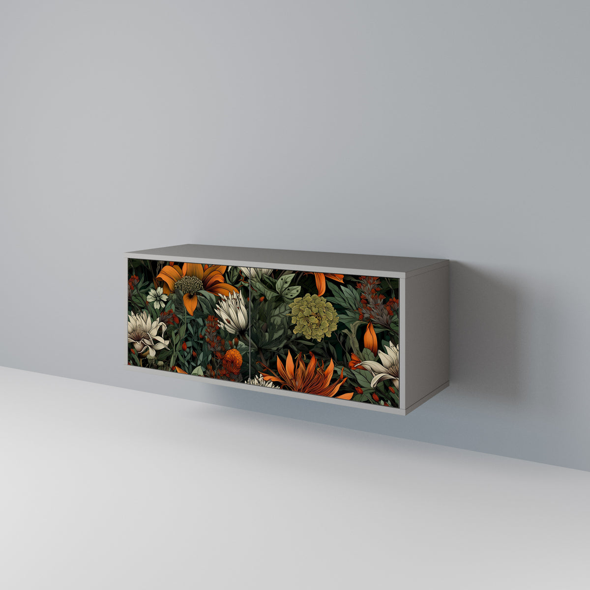 MIDNIGHT SPROUT Mueble de TV Compacto de 2 puertas