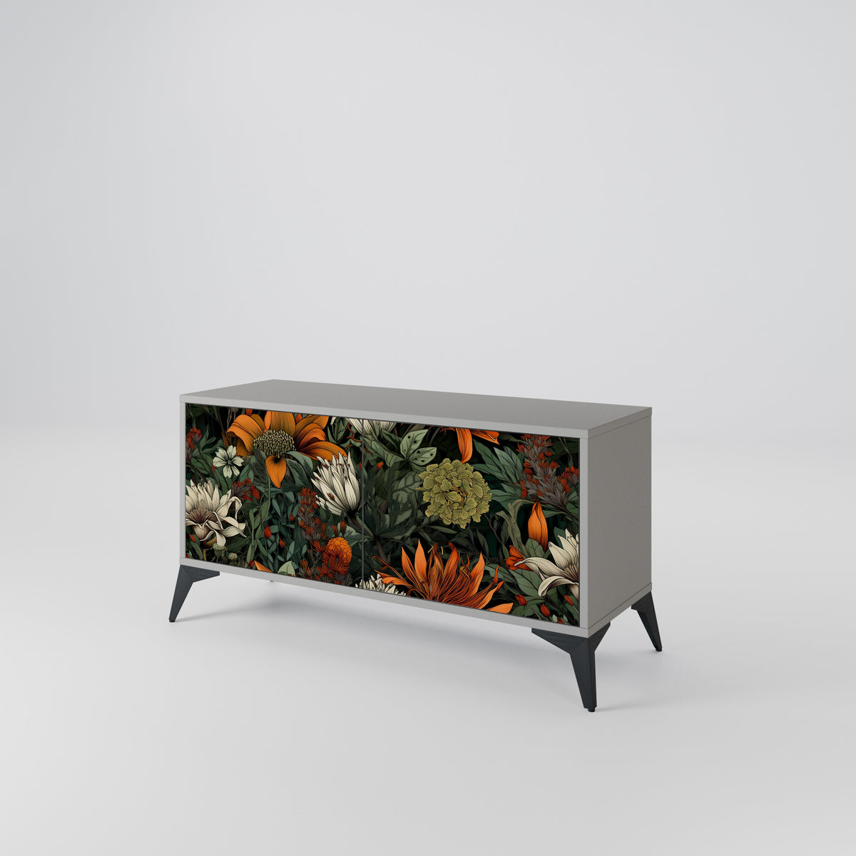 MIDNIGHT SPROUT Mueble de TV Compacto de 2 puertas