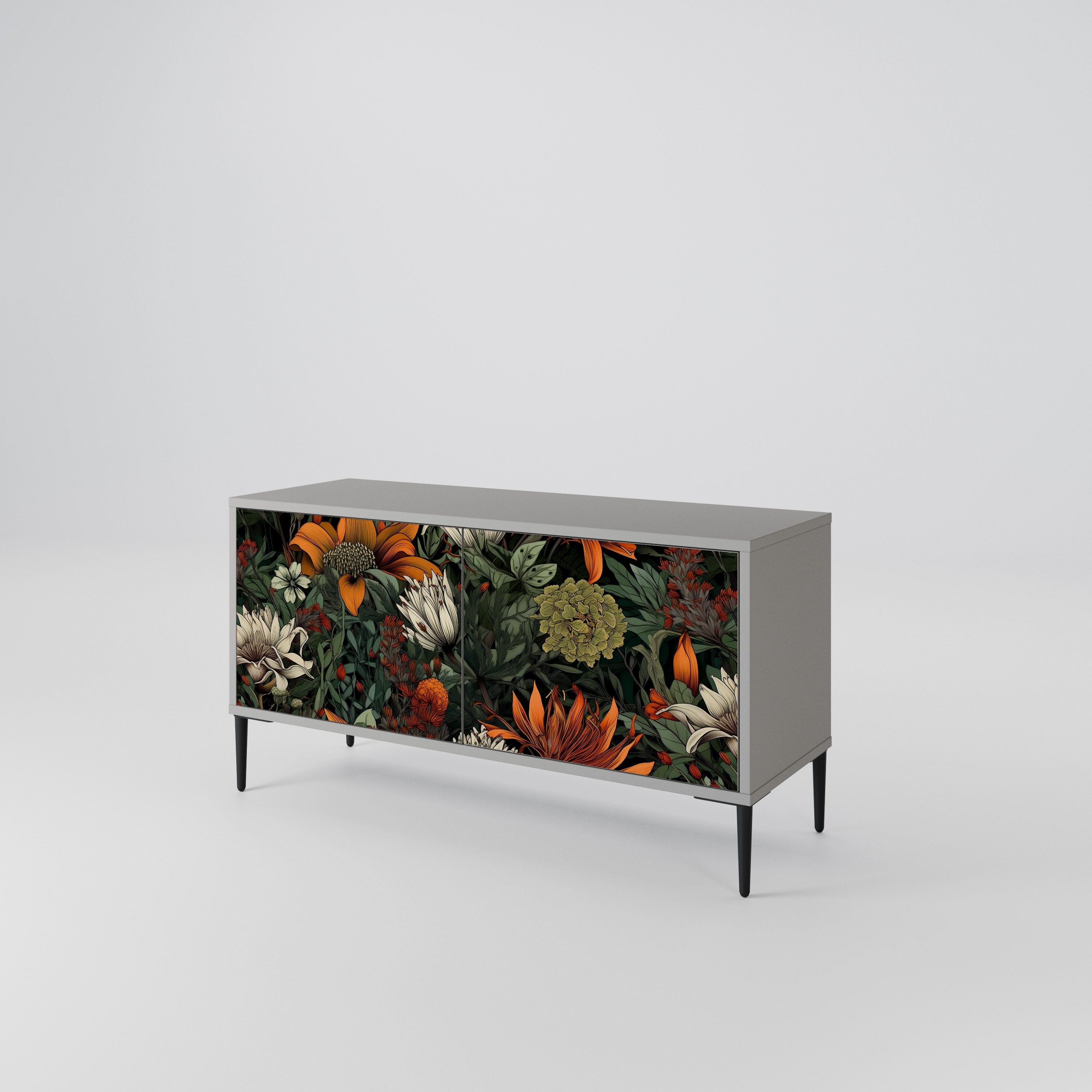 MIDNIGHT SPROUT Mueble de TV Compacto de 2 puertas