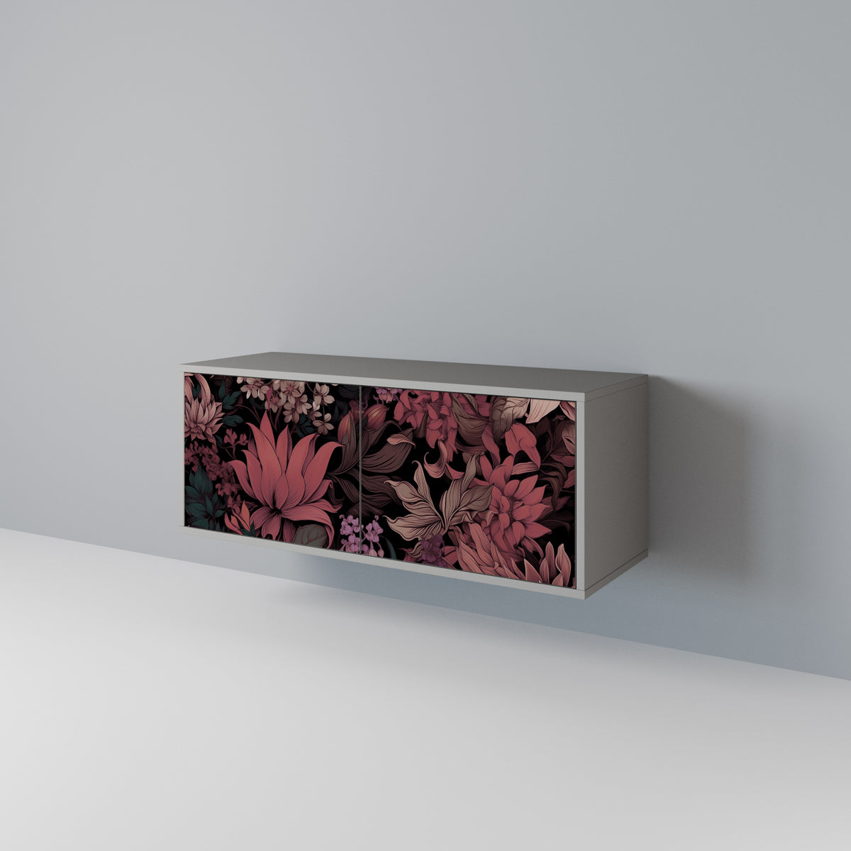 FLORAL WHISPER Mueble de TV Compacto de 2 puertas