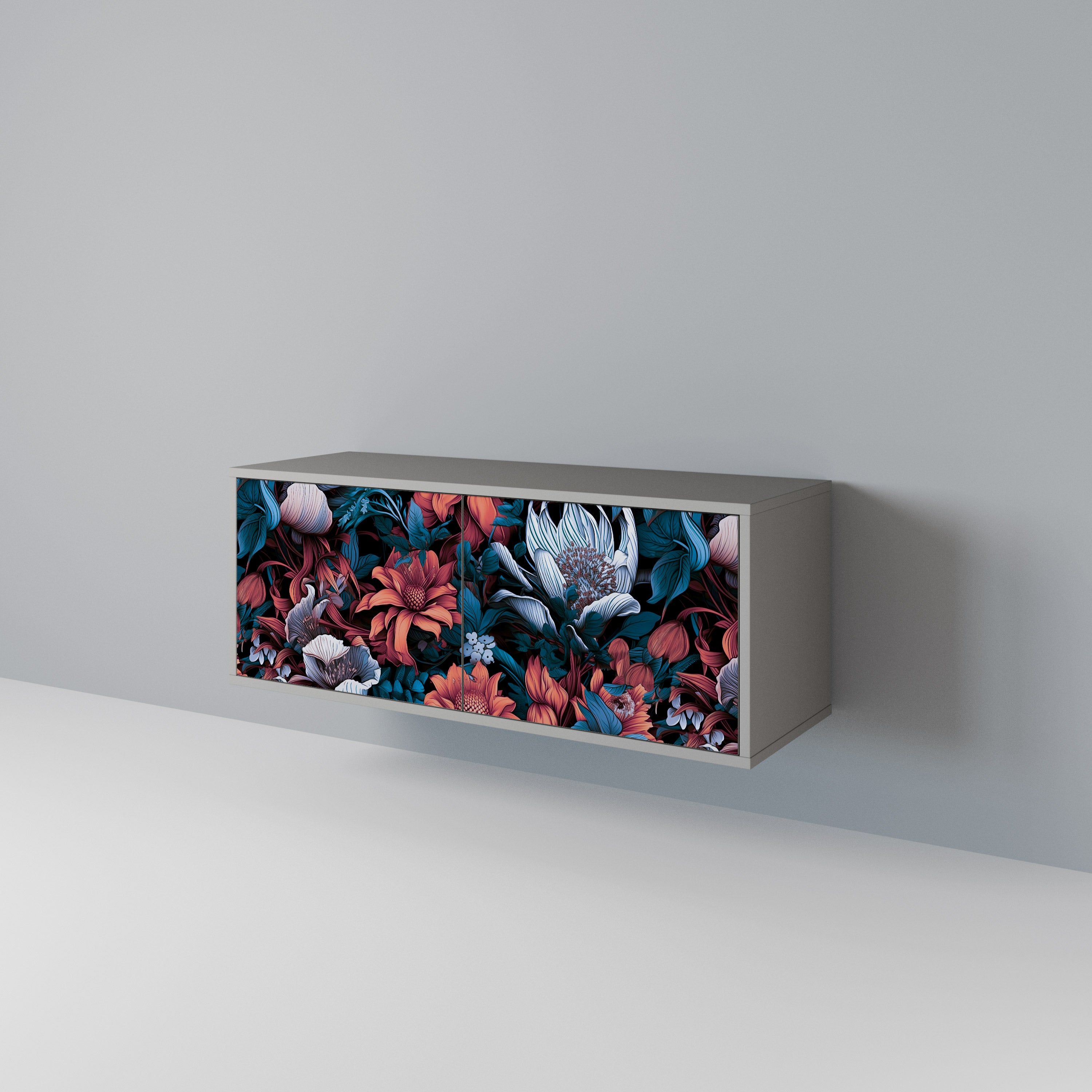 ETHEREAL BLOSSOMS Mueble de TV Compacto de 2 puertas