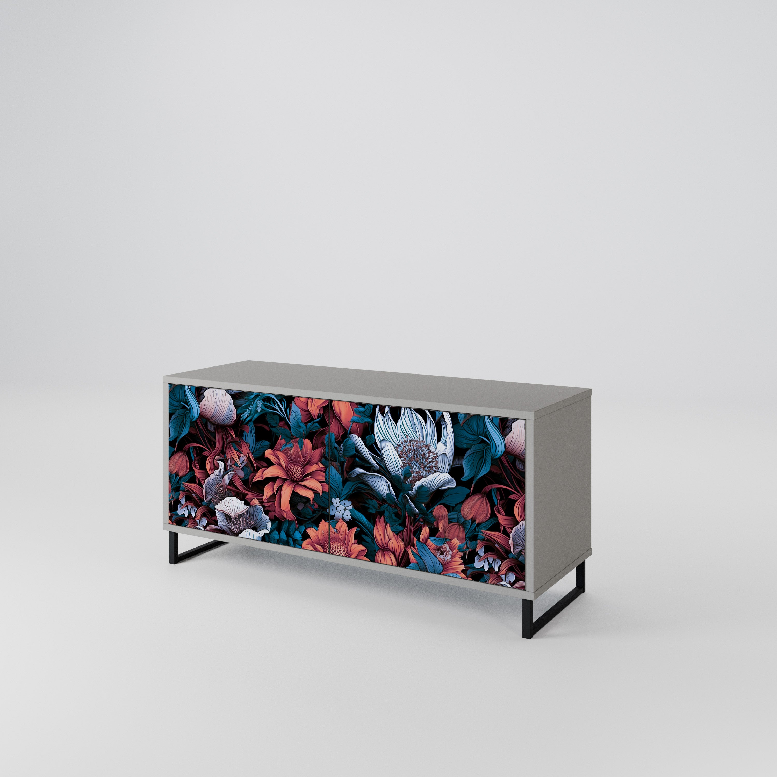 ETHEREAL BLOSSOMS Mueble de TV Compacto de 2 puertas