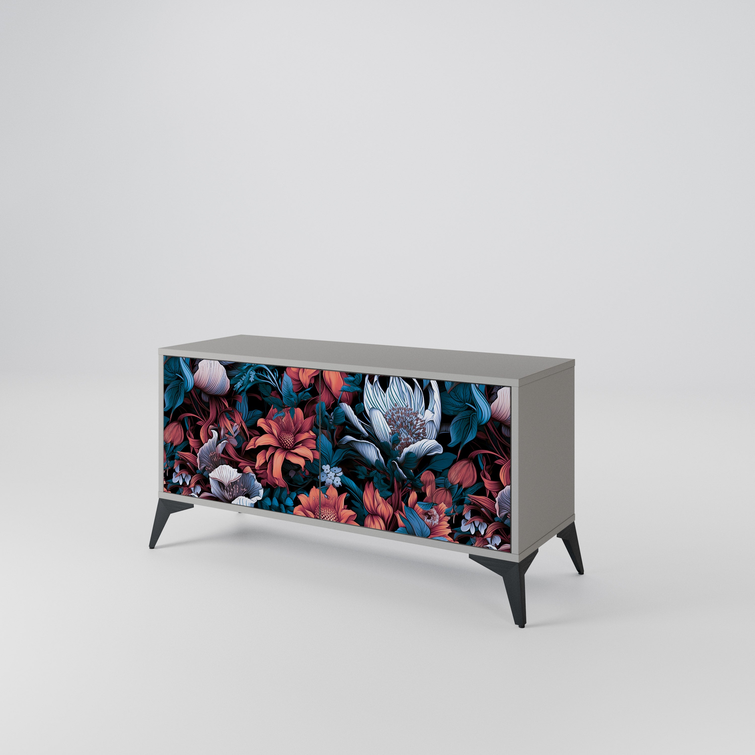 ETHEREAL BLOSSOMS Mueble de TV Compacto de 2 puertas