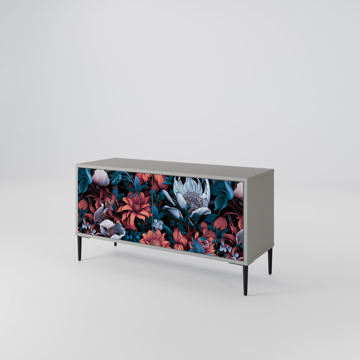 ETHEREAL BLOSSOMS Mueble de TV Compacto de 2 puertas