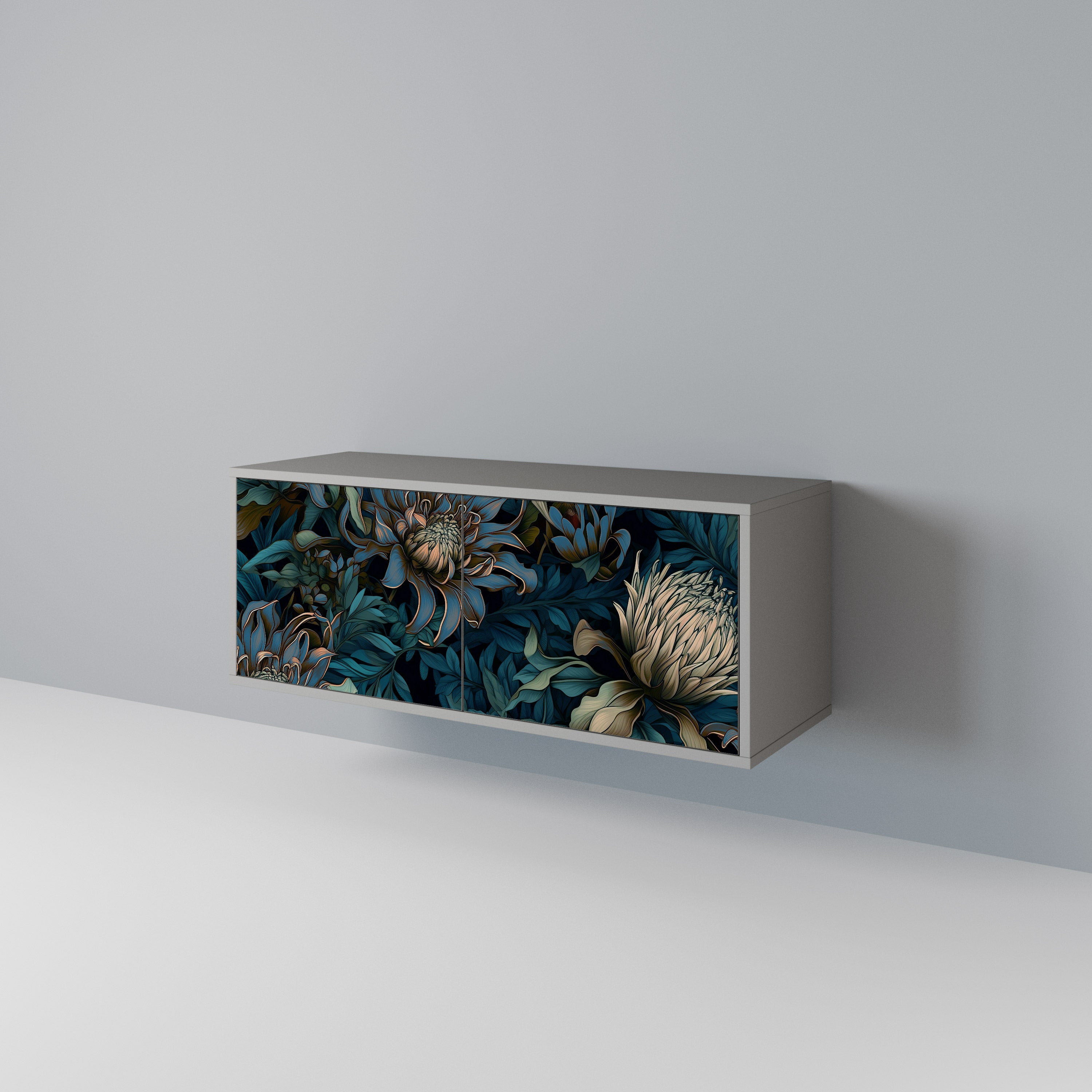 TWILIGHT BLOOM Mueble de TV Compacto de 2 puertas