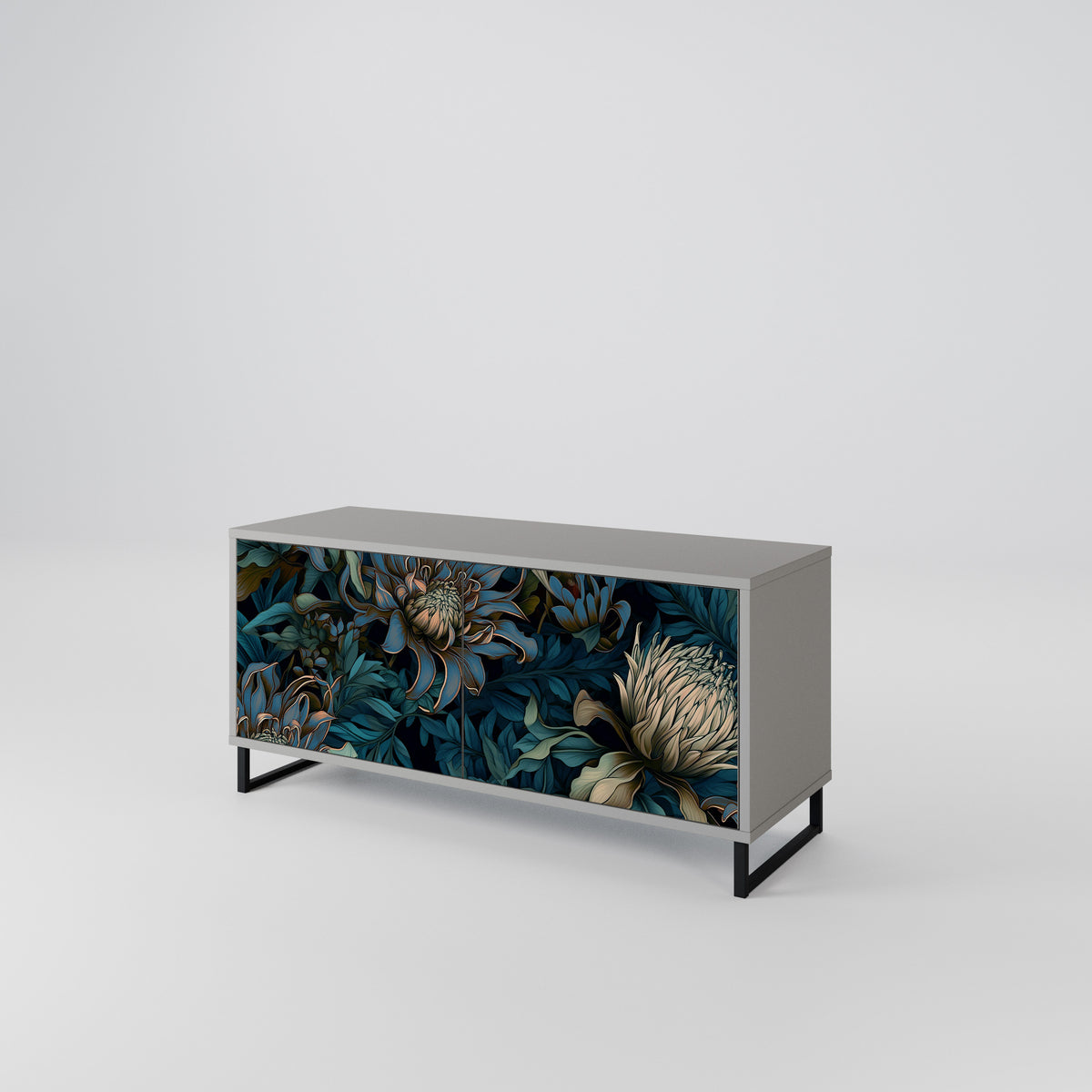 TWILIGHT BLOOM Mueble de TV Compacto de 2 puertas