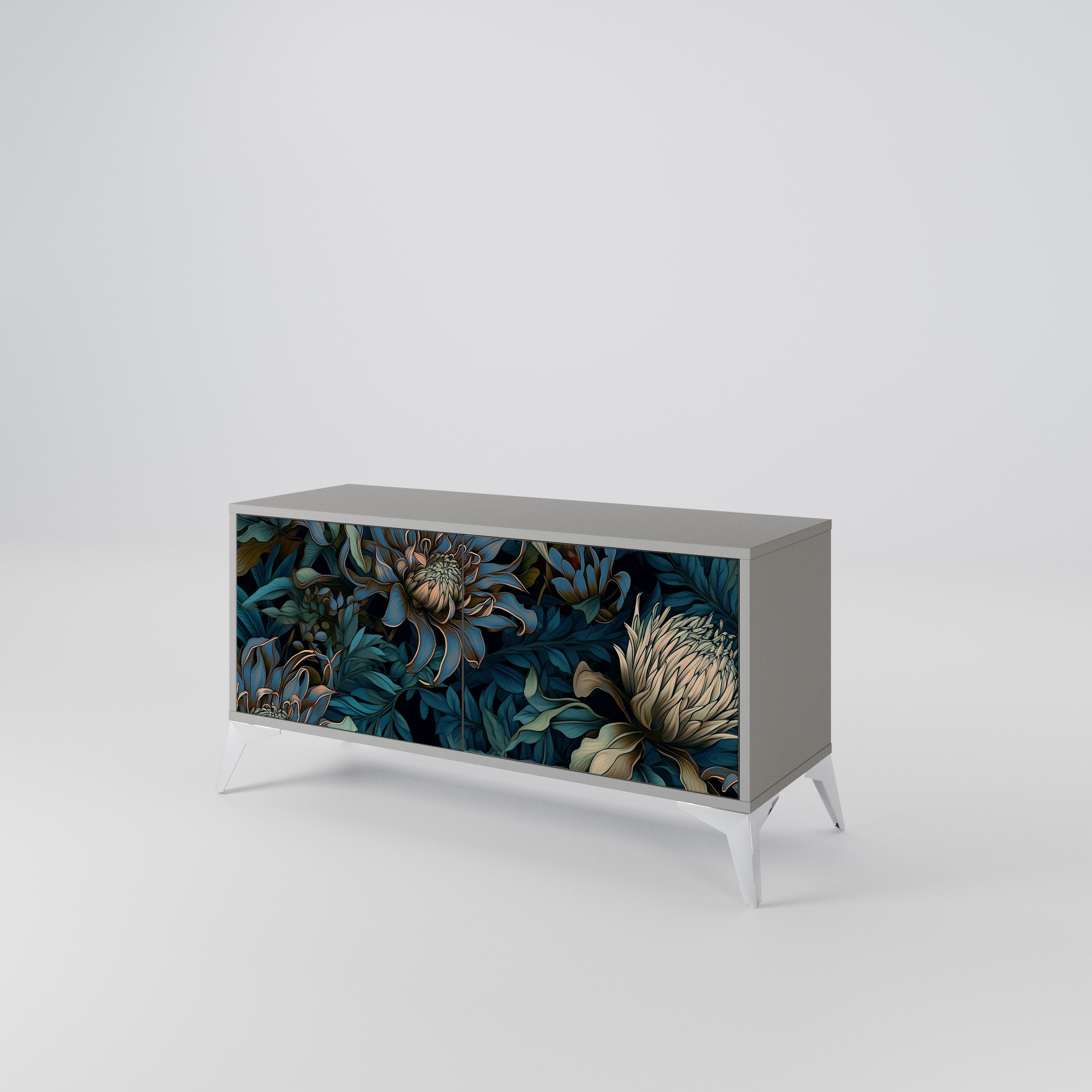 TWILIGHT BLOOM Mueble de TV Compacto de 2 puertas