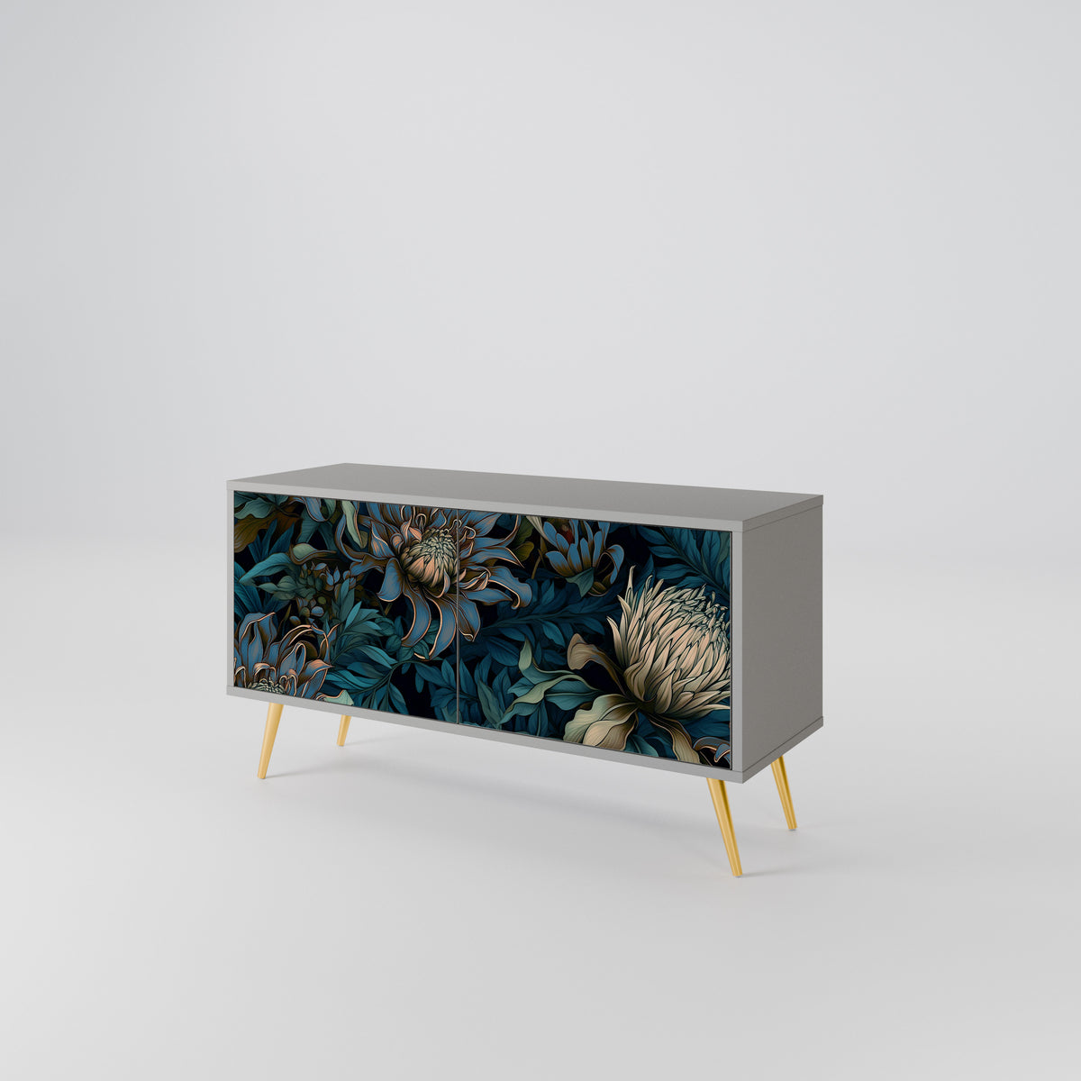 TWILIGHT BLOOM Mueble de TV Compacto de 2 puertas