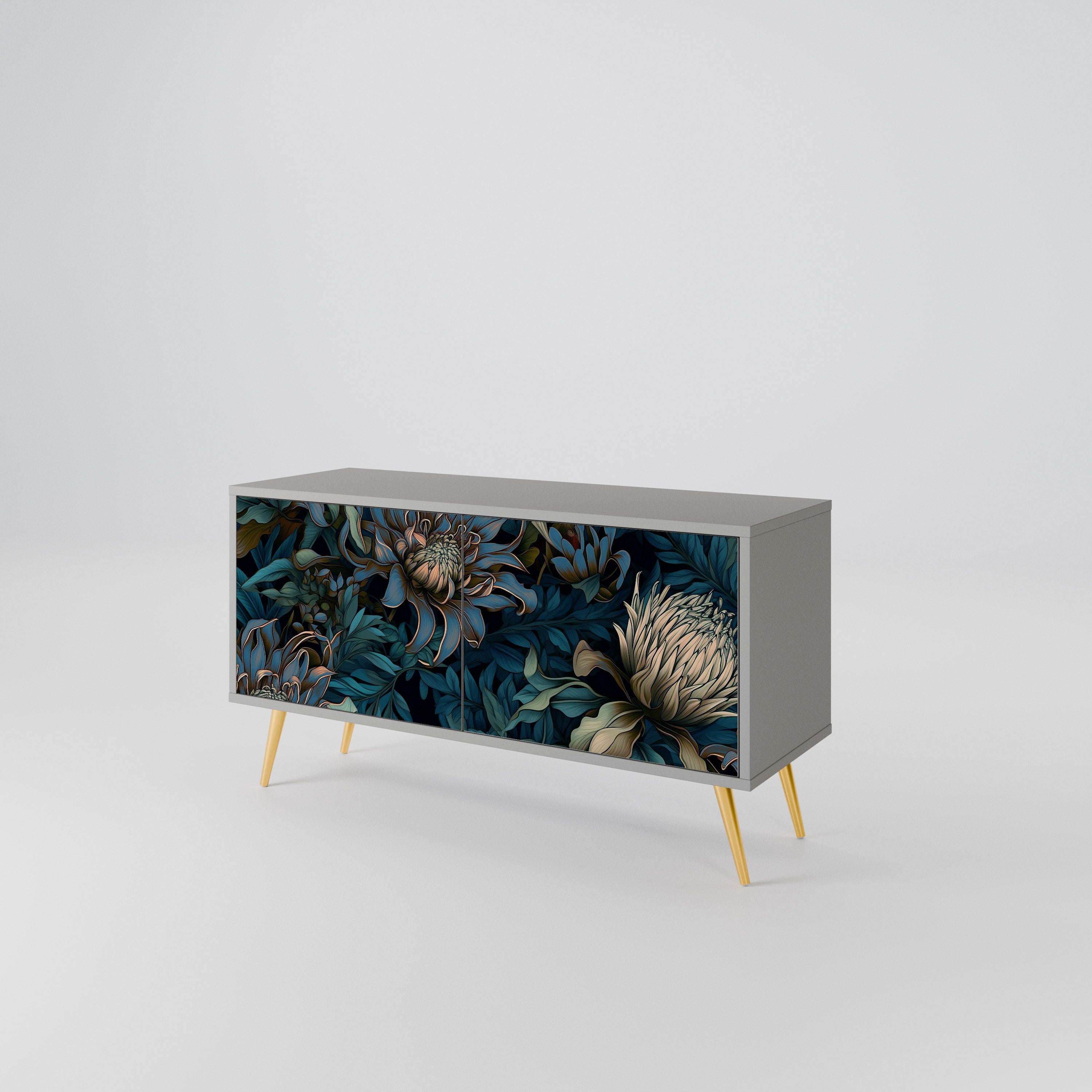 TWILIGHT BLOOM Mueble de TV Compacto de 2 puertas