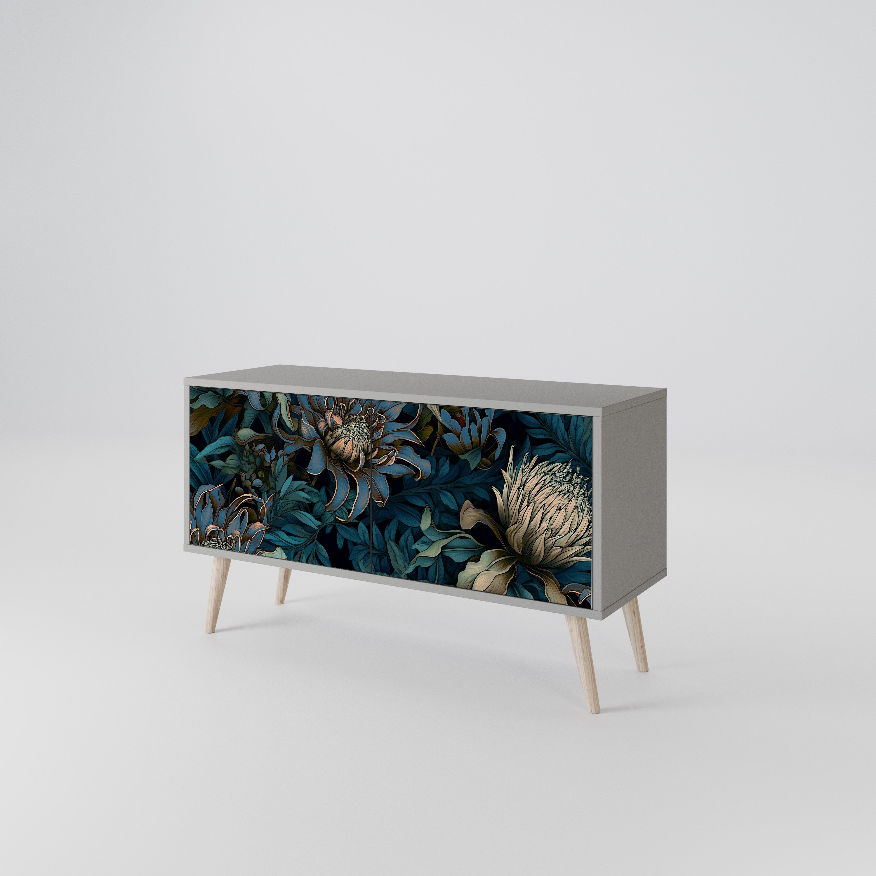 TWILIGHT BLOOM Mueble de TV Compacto de 2 puertas