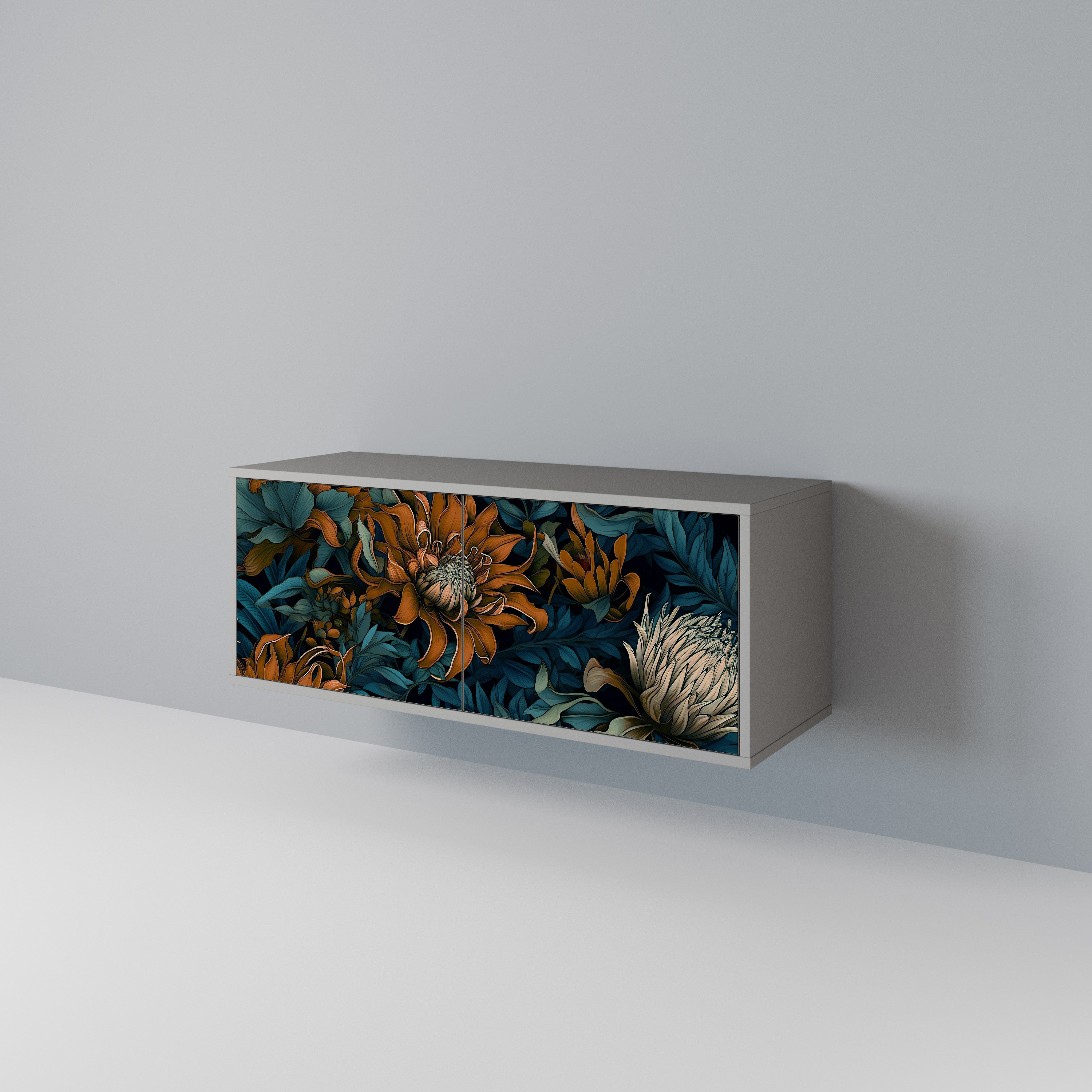 MORNING BLOOM Mueble de TV Compacto de 2 puertas