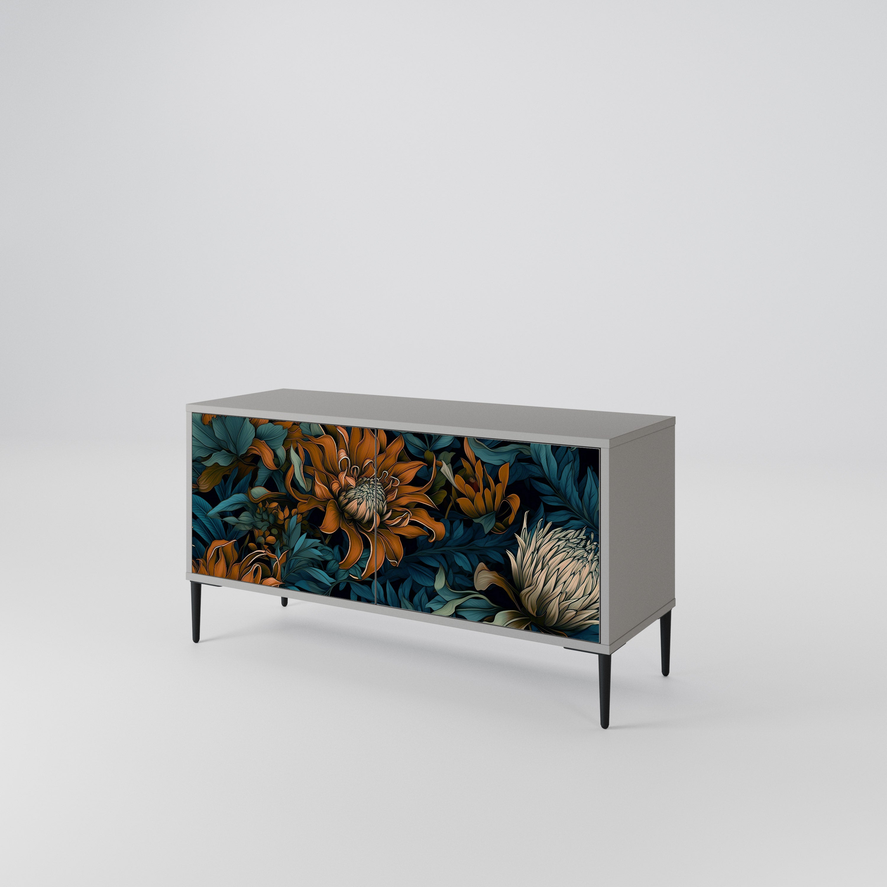 MORNING BLOOM Mueble de TV Compacto de 2 puertas