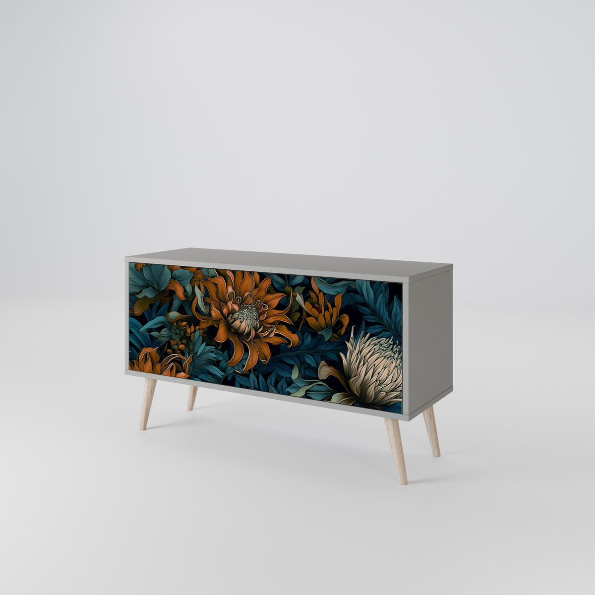 MORNING BLOOM Mueble de TV Compacto de 2 puertas