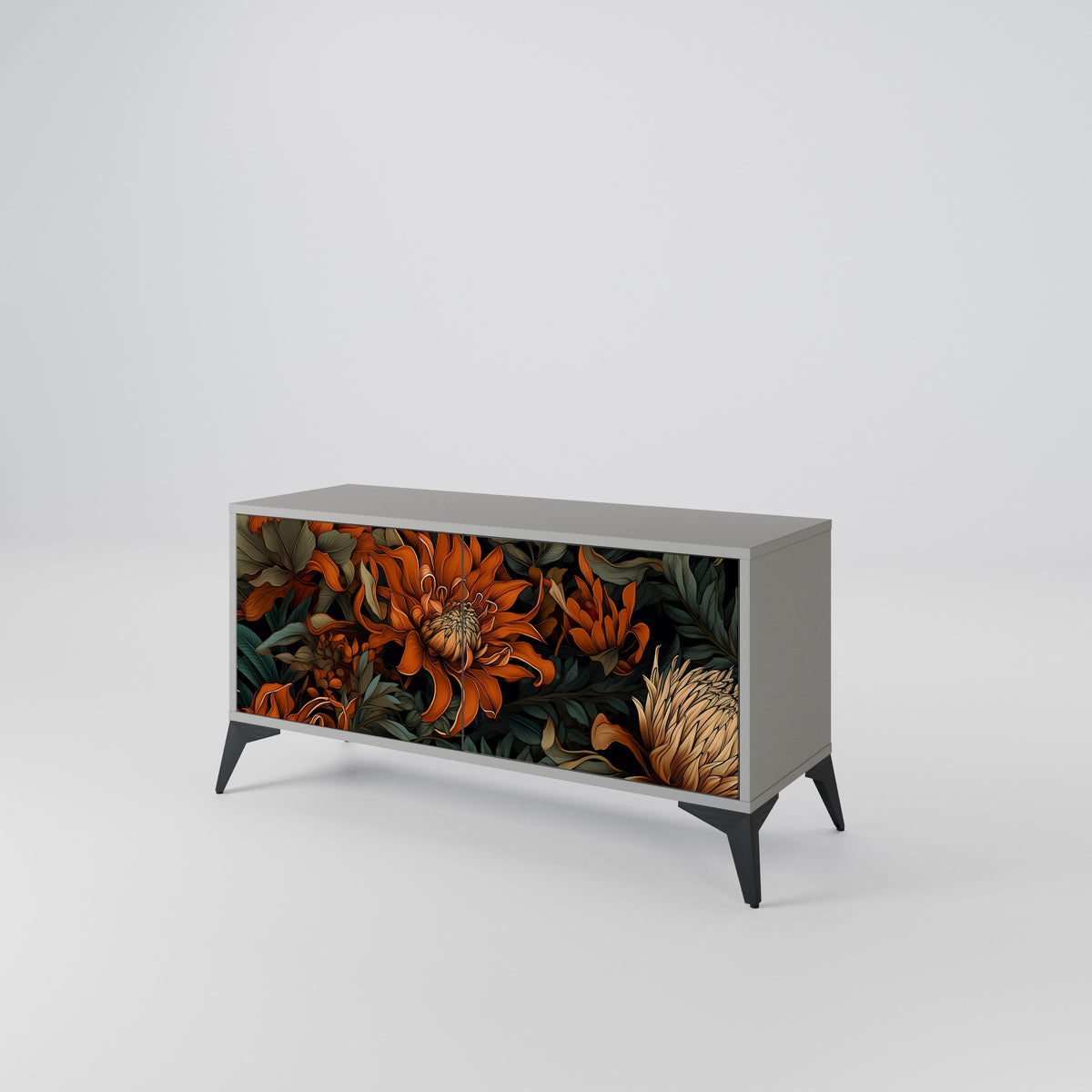 DAWN BLOOM Mueble de TV Compacto de 2 puertas