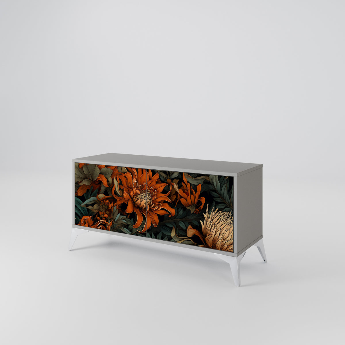 DAWN BLOOM Mueble de TV Compacto de 2 puertas