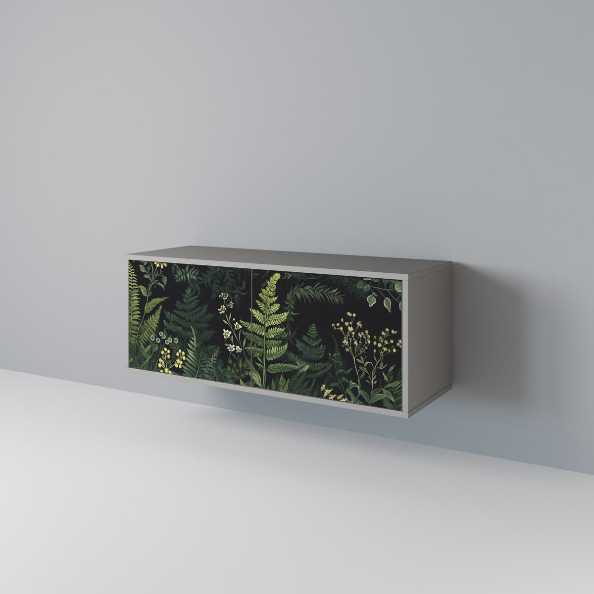 FERN FLOWERS Mueble de TV Compacto de 2 puertas