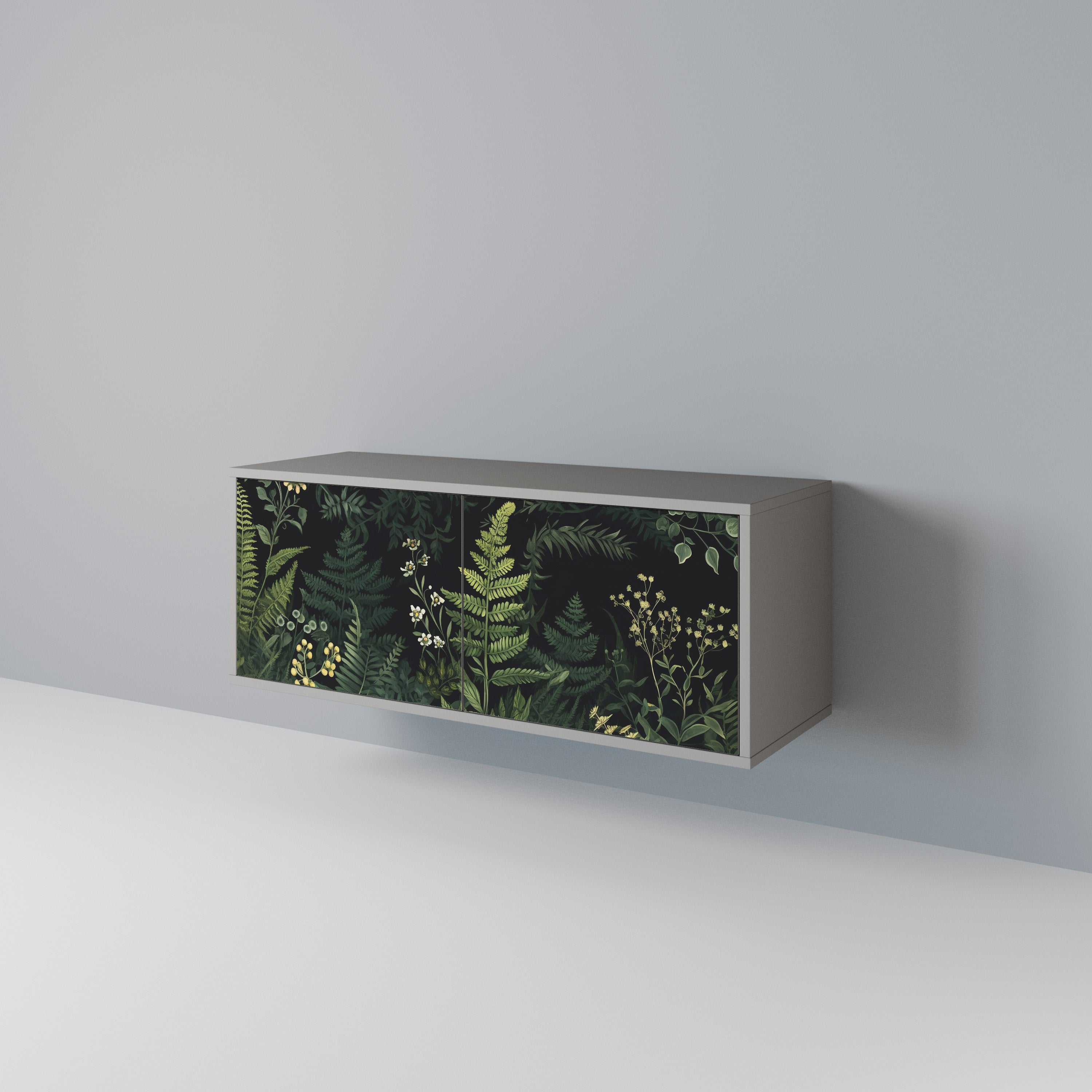 FERN FLOWERS Mueble de TV Compacto de 2 puertas