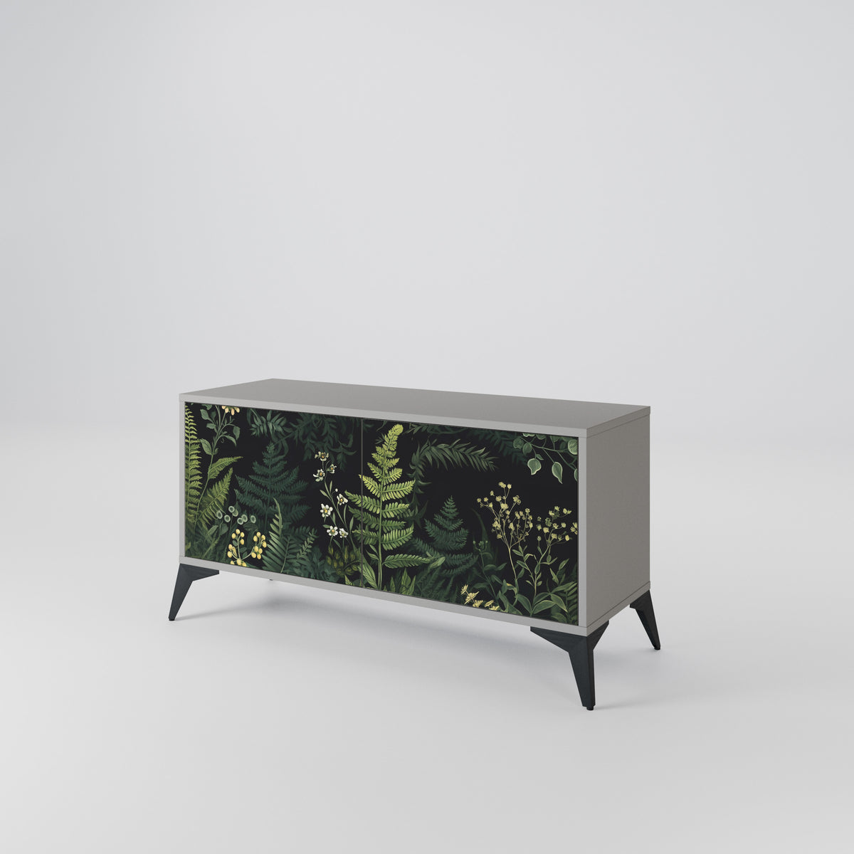 FERN FLOWERS Mueble de TV Compacto de 2 puertas