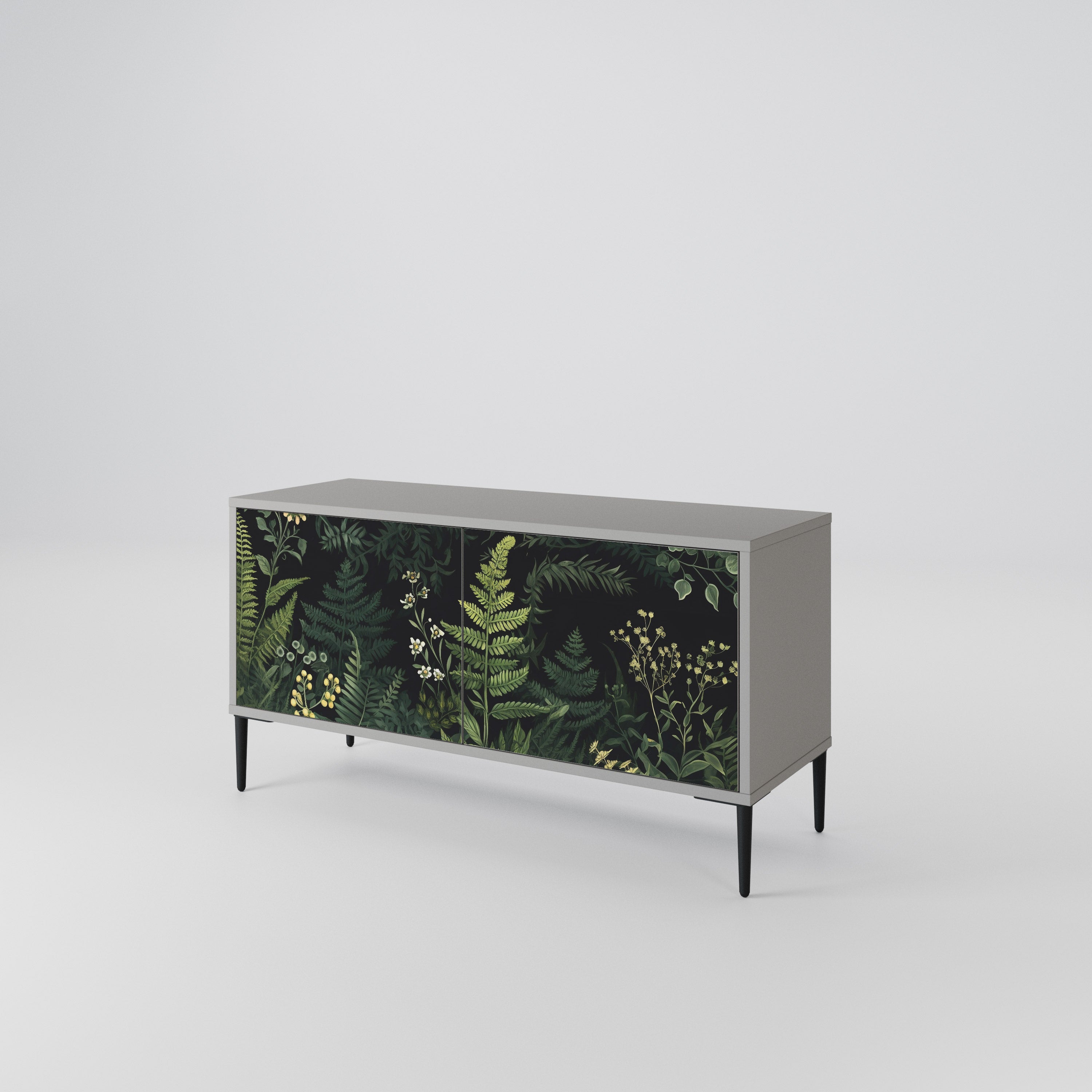 FERN FLOWERS Mueble de TV Compacto de 2 puertas