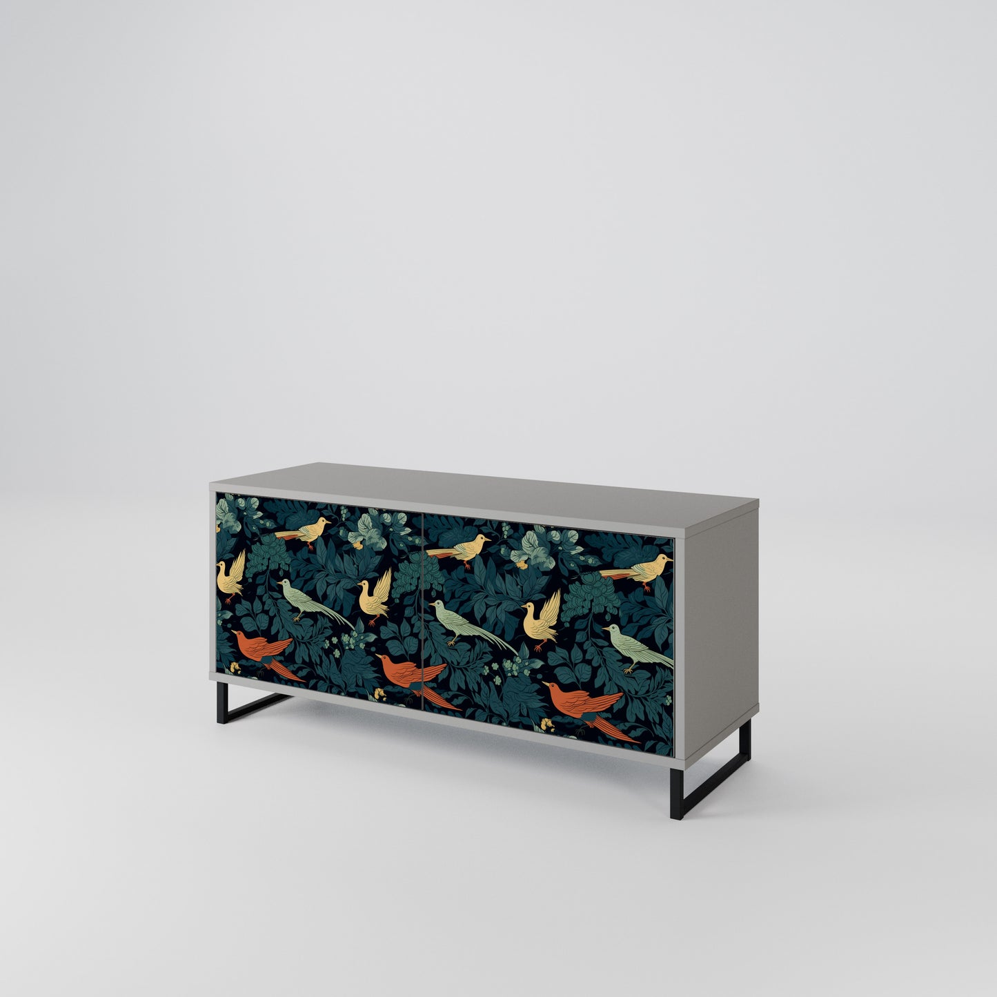 FOWL ORNAMENT Mueble de TV Compacto de 2 puertas