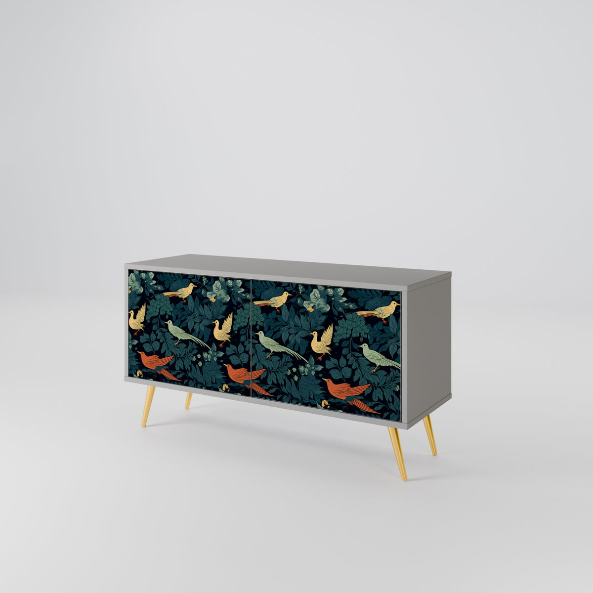 FOWL ORNAMENT Mueble de TV Compacto de 2 puertas
