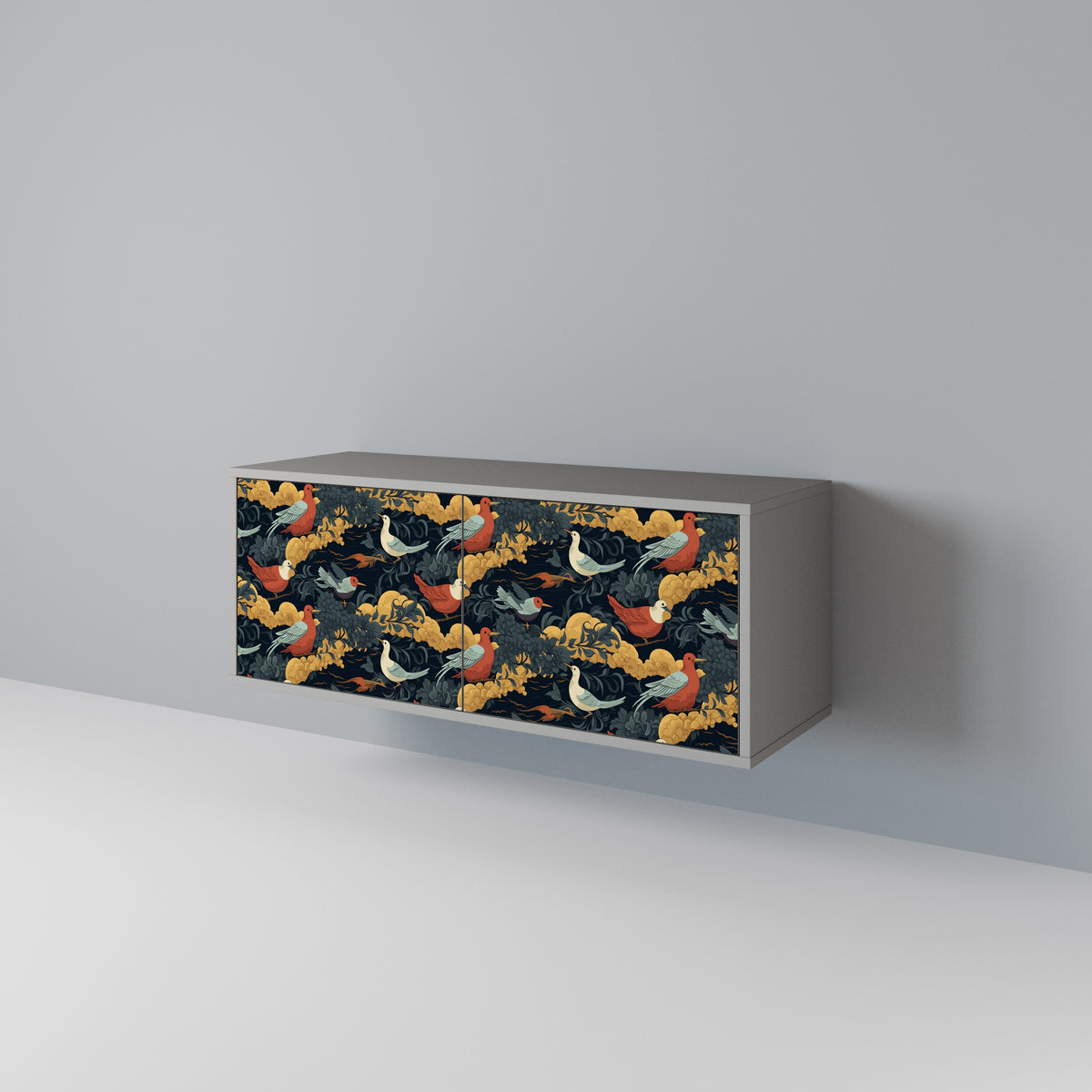 FOWLY DAZE Mueble de TV Compacto de 2 puertas