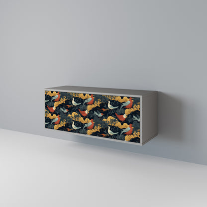 FOWLY DAZE Mueble de TV Compacto de 2 puertas