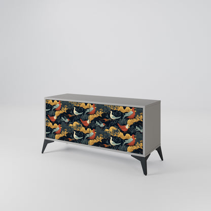 FOWLY DAZE Mueble de TV Compacto de 2 puertas