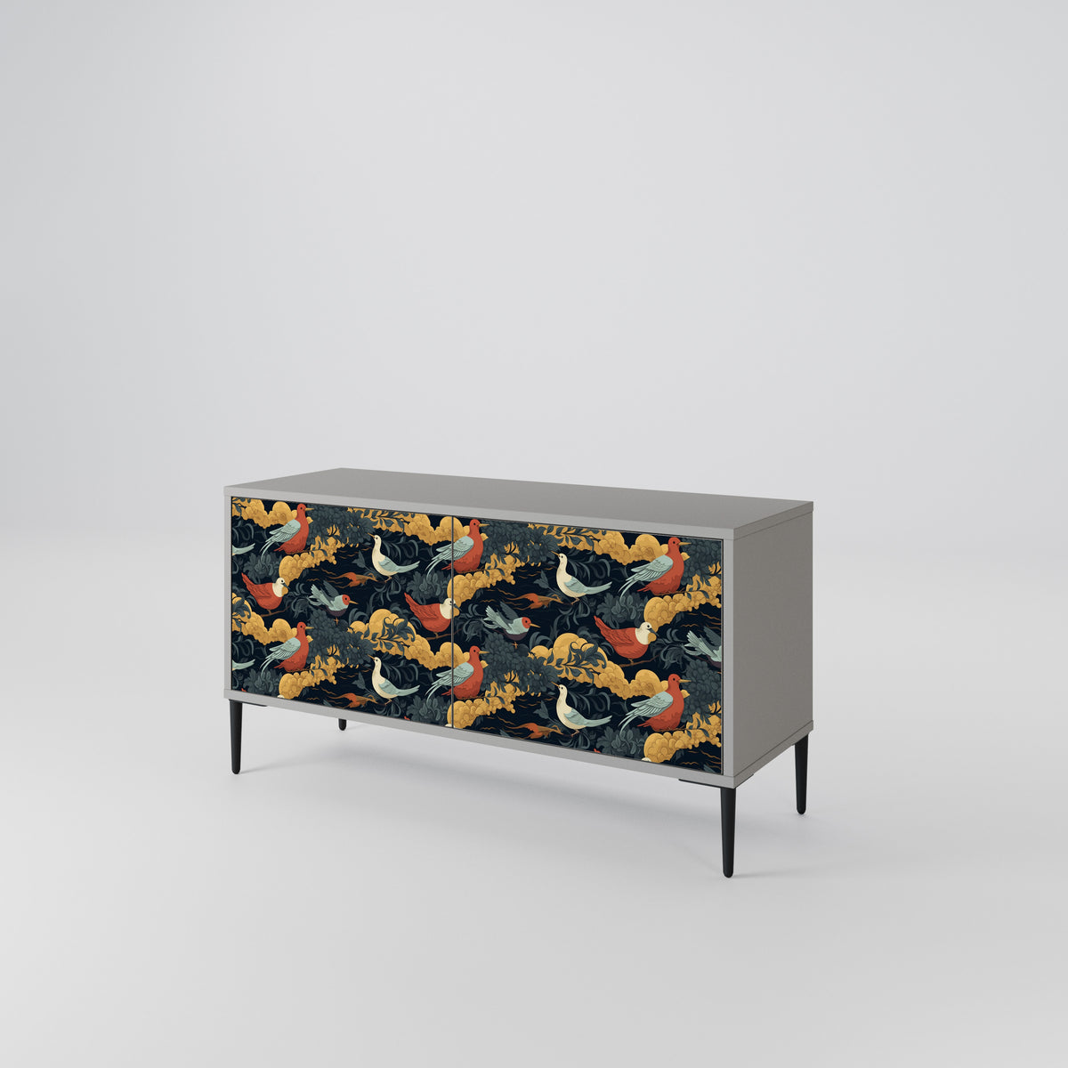 FOWLY DAZE Mueble de TV Compacto de 2 puertas