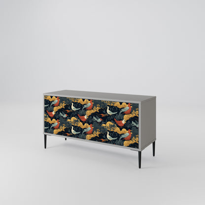 FOWLY DAZE Mueble de TV Compacto de 2 puertas