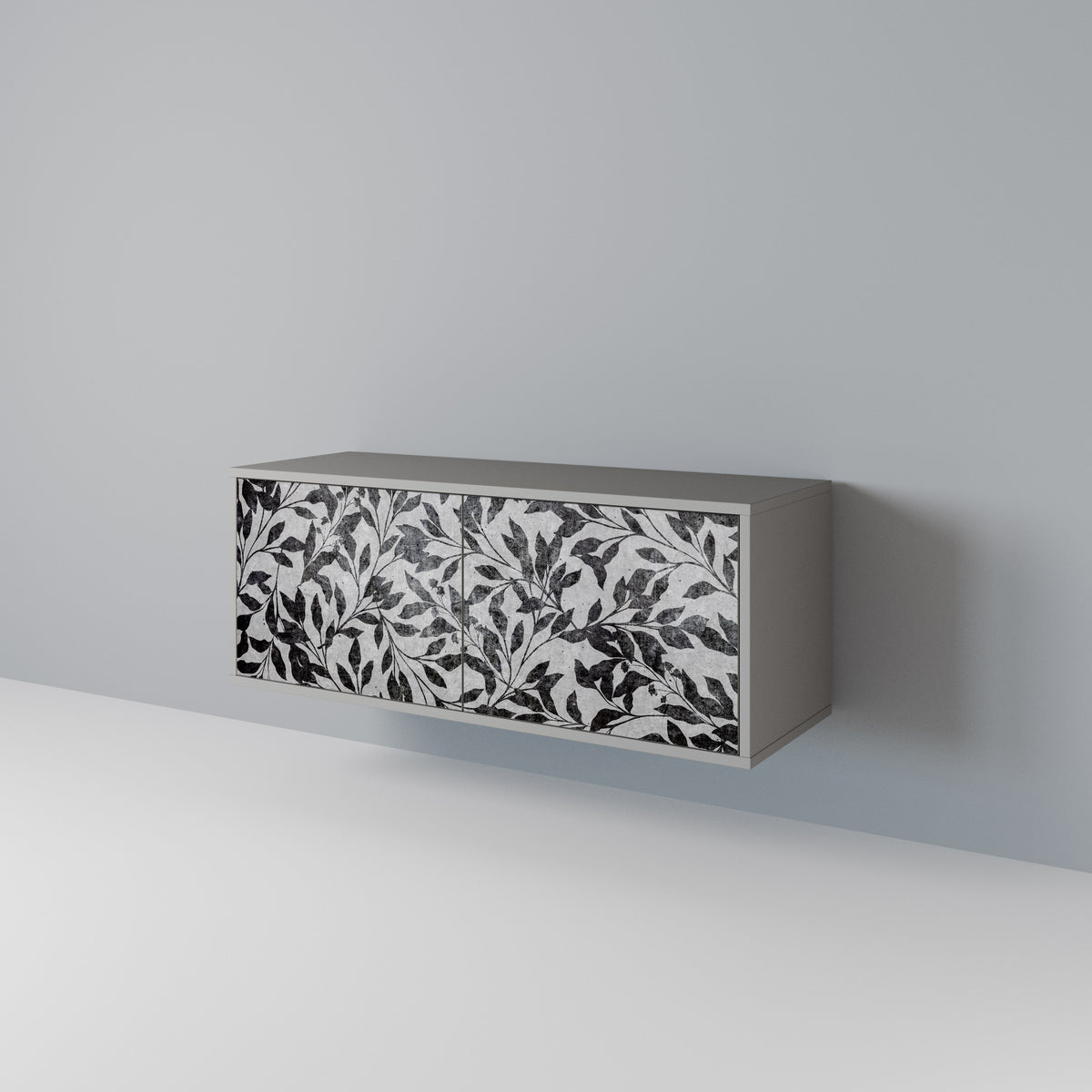 CHARCOAL SPROUT Mueble de TV Compacto de 2 puertas