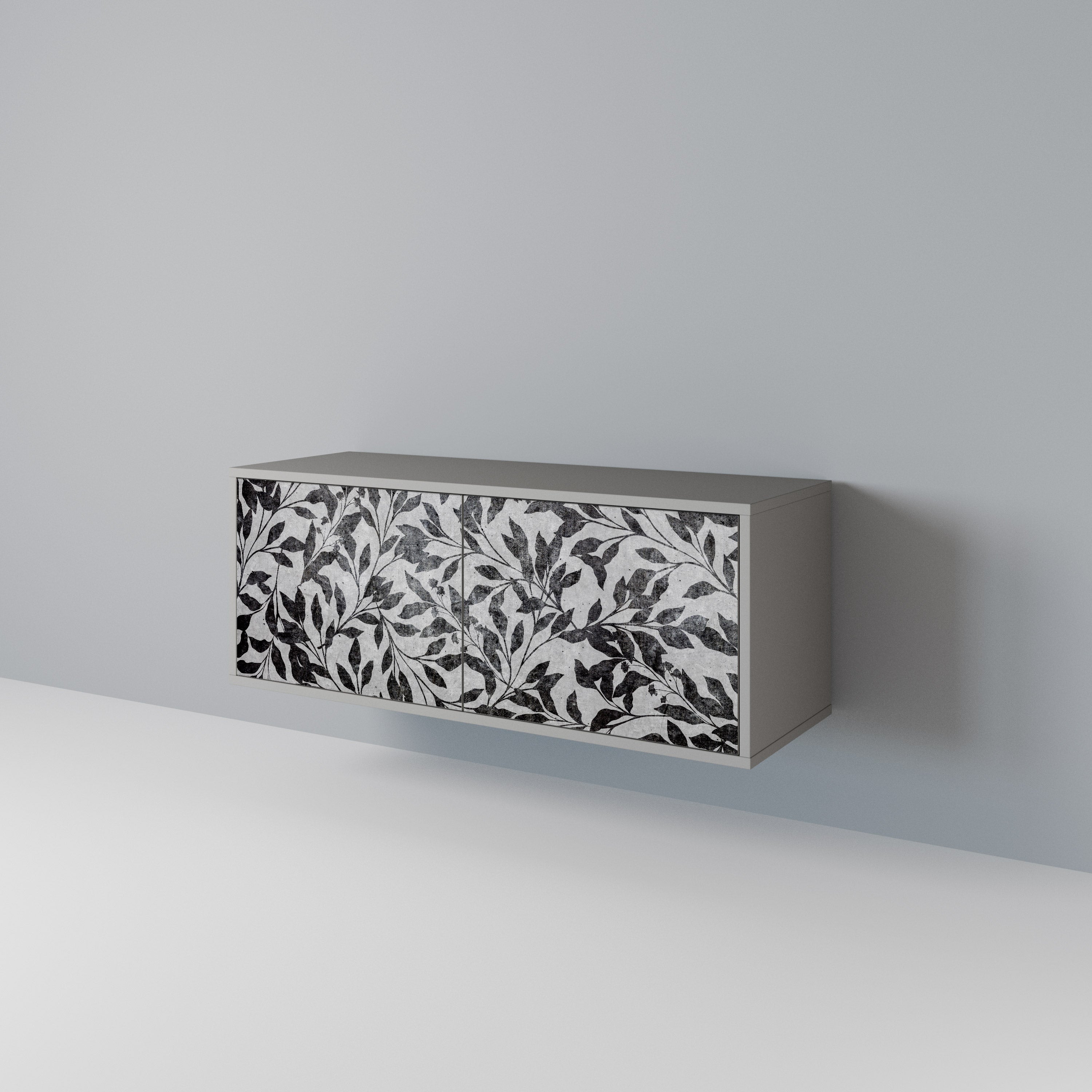 CHARCOAL SPROUT Mueble de TV Compacto de 2 puertas