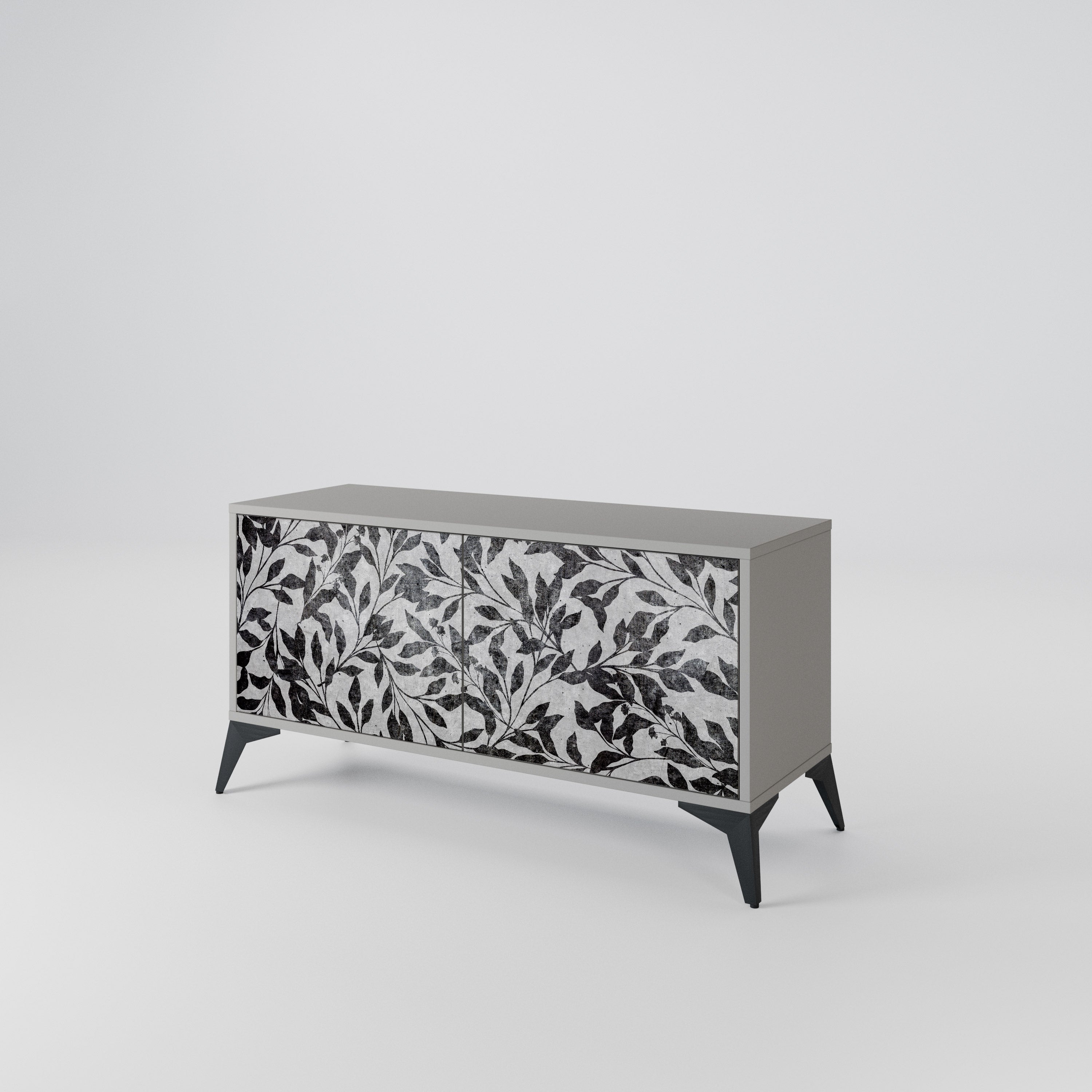 CHARCOAL SPROUT Mueble de TV Compacto de 2 puertas