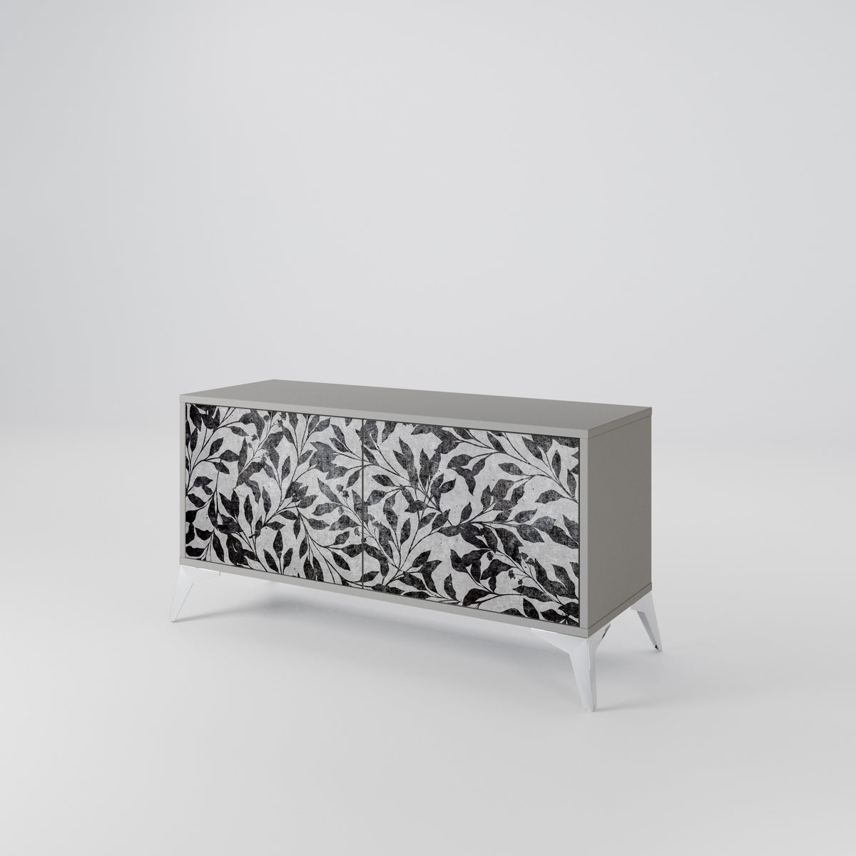 CHARCOAL SPROUT Mueble de TV Compacto de 2 puertas