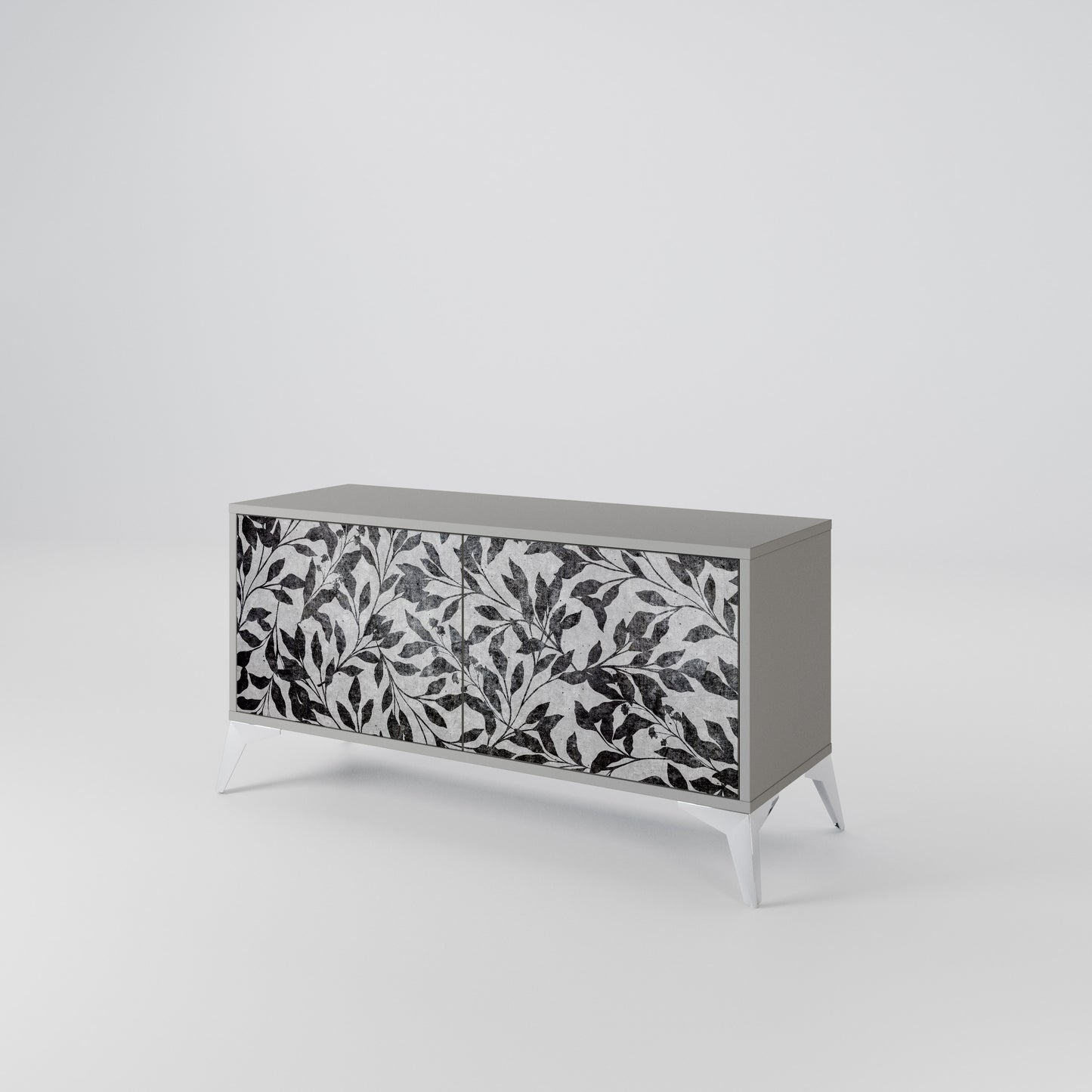 CHARCOAL SPROUT Mueble de TV Compacto de 2 puertas