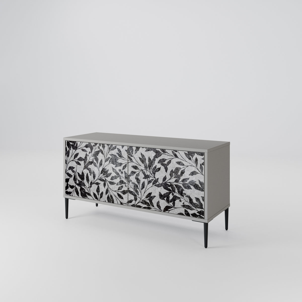 CHARCOAL SPROUT Mueble de TV Compacto de 2 puertas