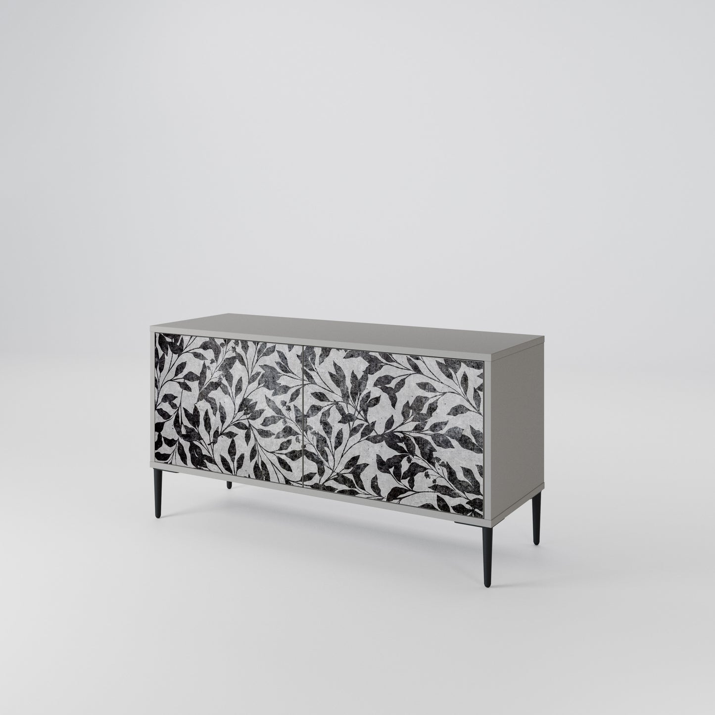 CHARCOAL SPROUT Mueble de TV Compacto de 2 puertas