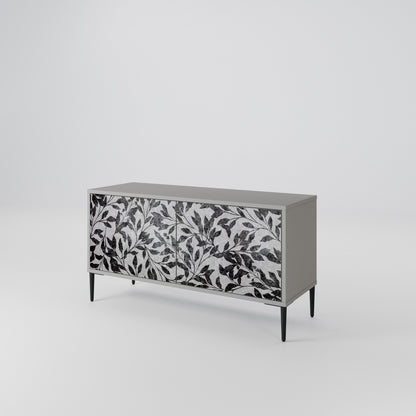 CHARCOAL SPROUT Mueble de TV Compacto de 2 puertas