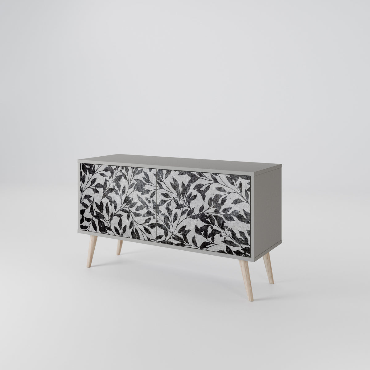 CHARCOAL SPROUT Mueble de TV Compacto de 2 puertas