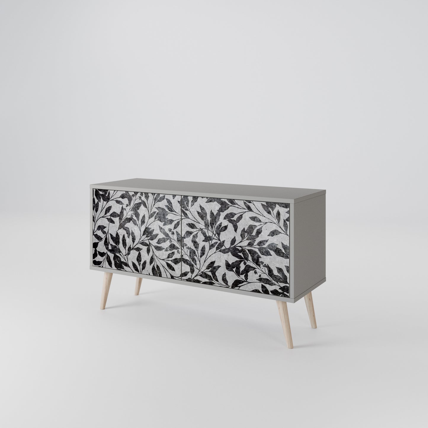 CHARCOAL SPROUT Mueble de TV Compacto de 2 puertas