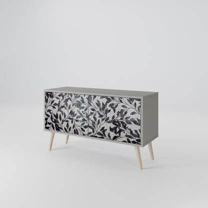 CHARCOAL SPROUT Mueble de TV Compacto de 2 puertas