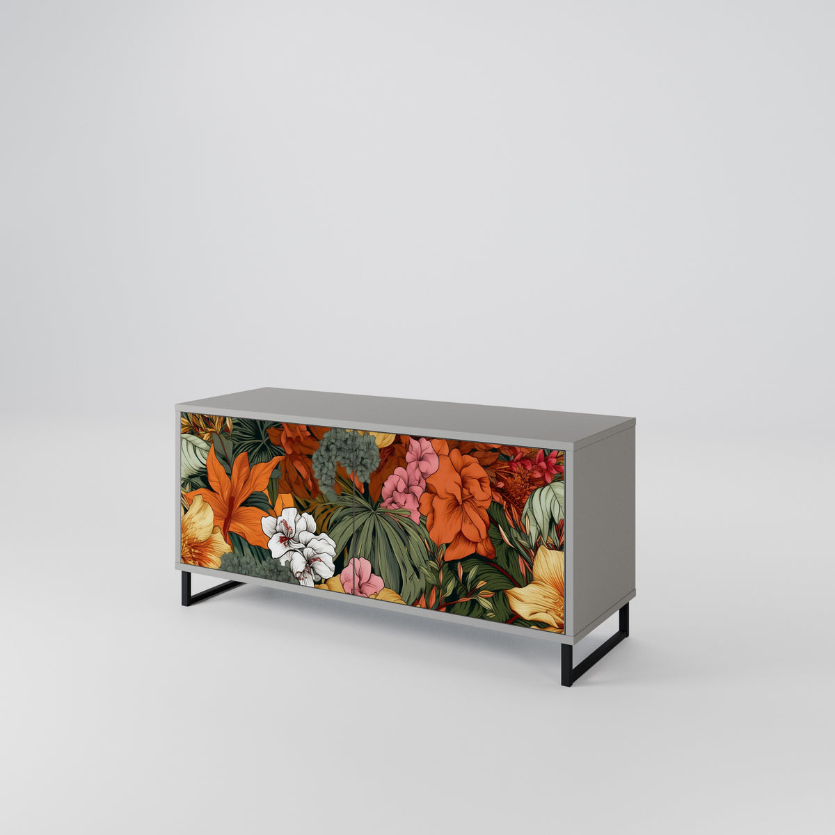 RADIANT FLORA Mueble de TV Compacto de 2 puertas