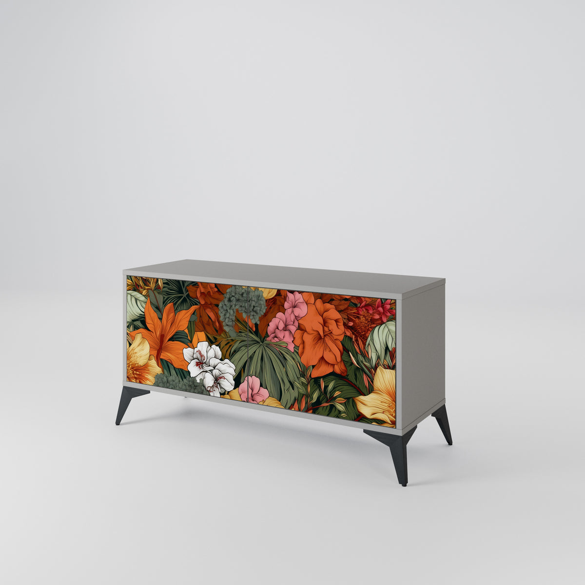 RADIANT FLORA Mueble de TV Compacto de 2 puertas