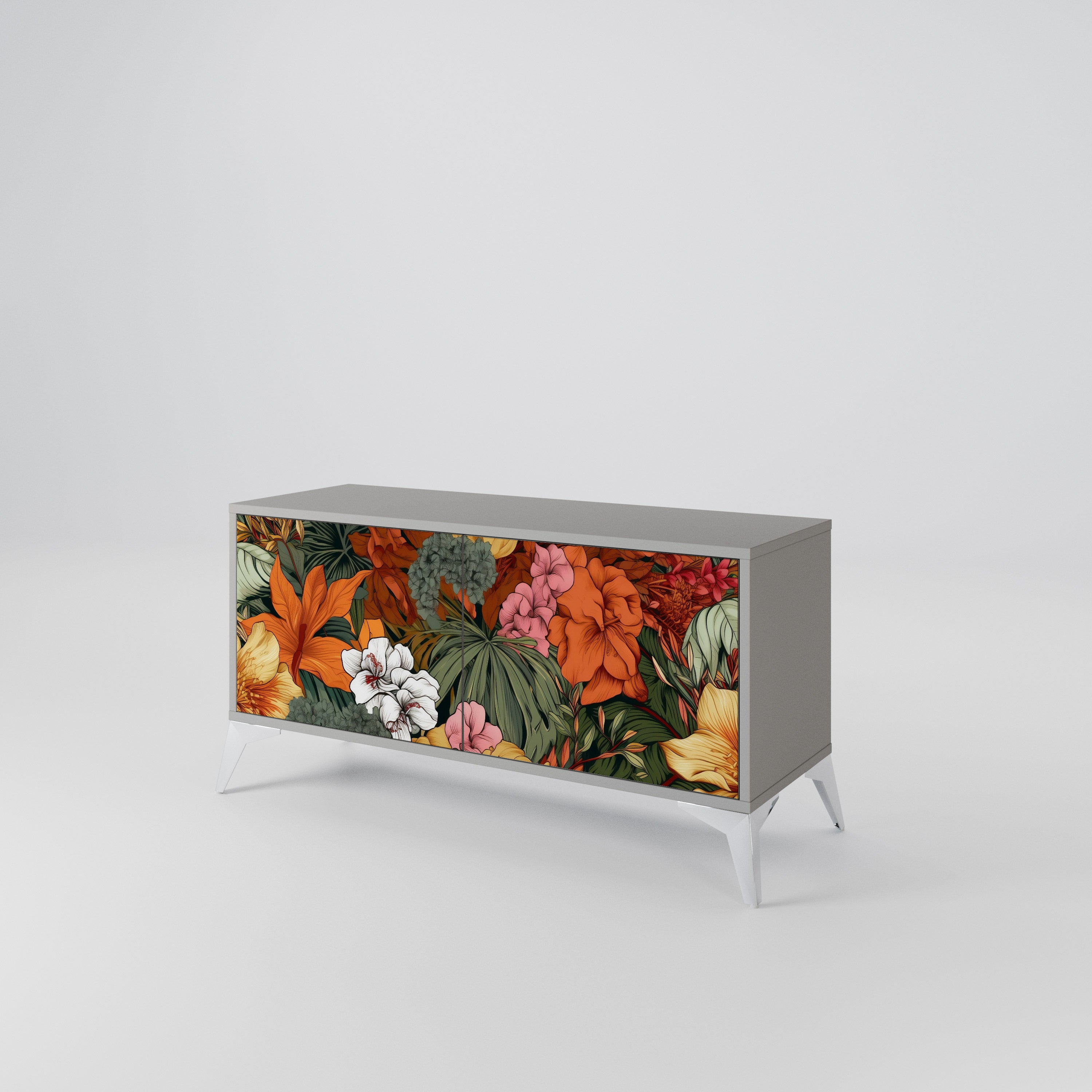 RADIANT FLORA Mueble de TV Compacto de 2 puertas