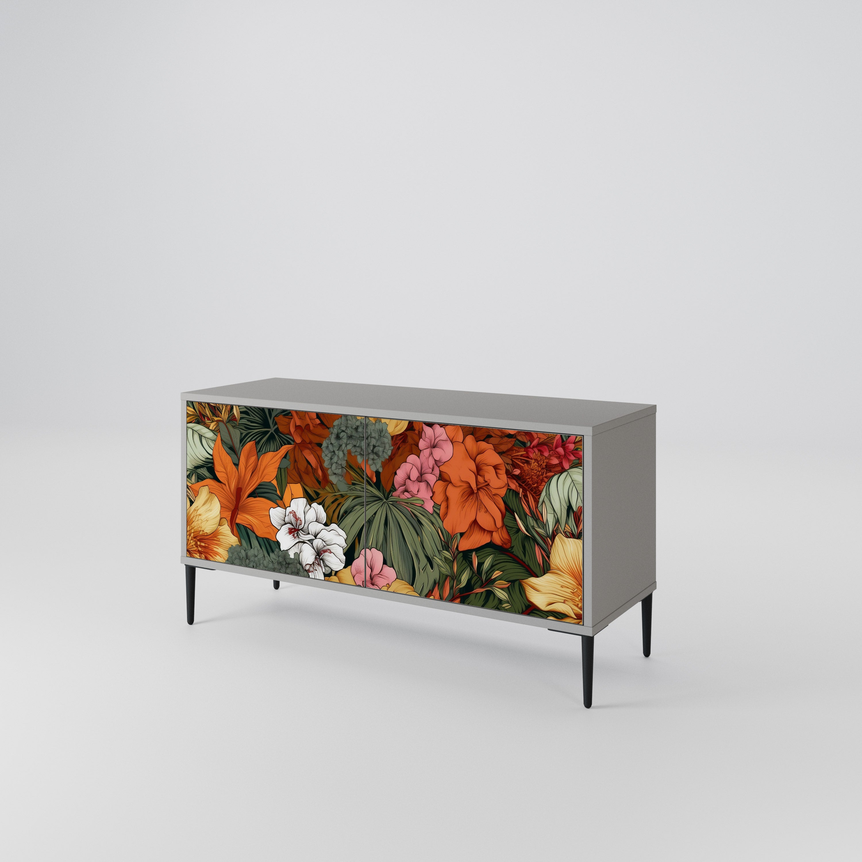 RADIANT FLORA Mueble de TV Compacto de 2 puertas